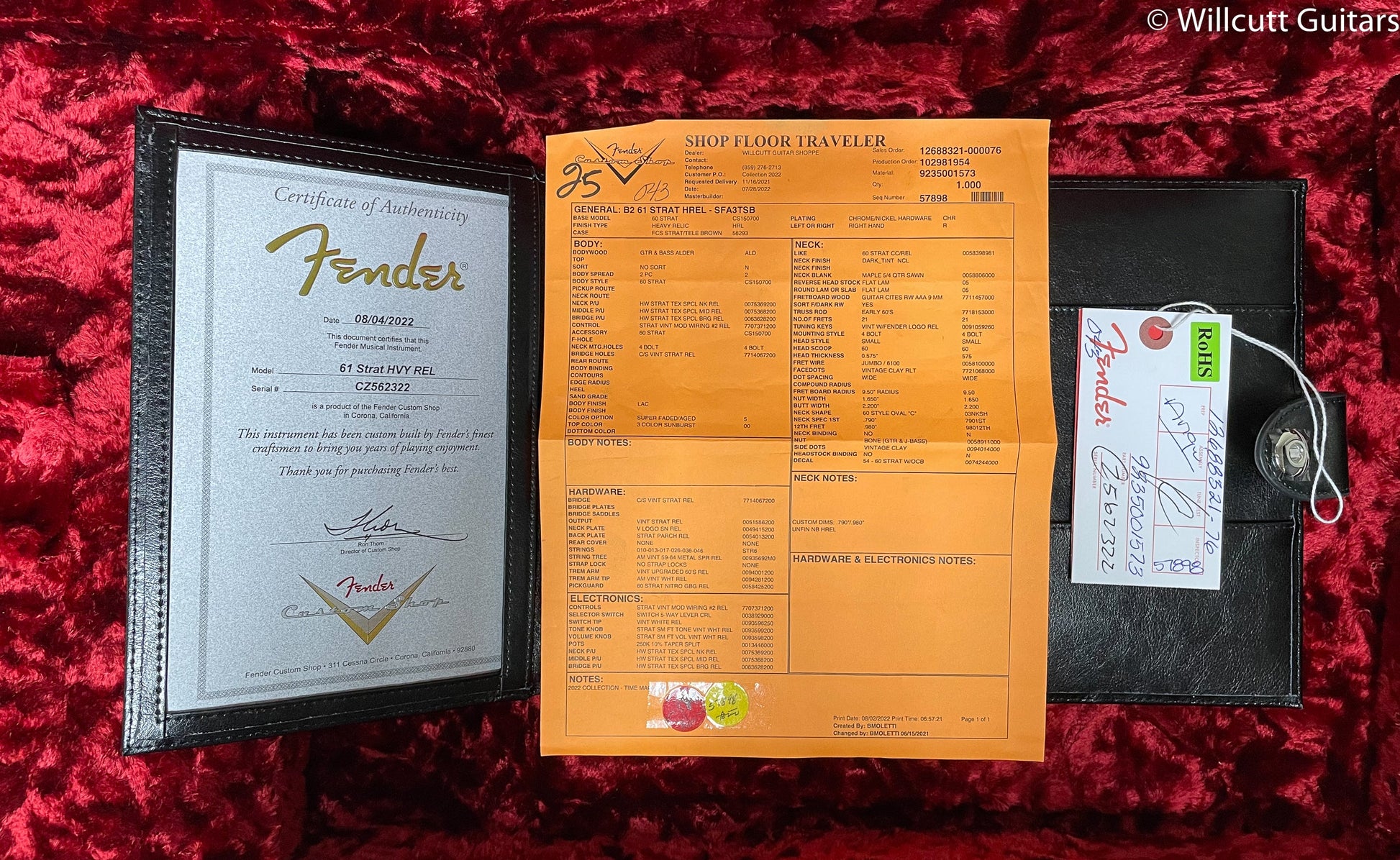 Fender Custom Shop 1961 Stratocaster Heavy Relic Super Faded Aged 3-Color Sunburst (322)