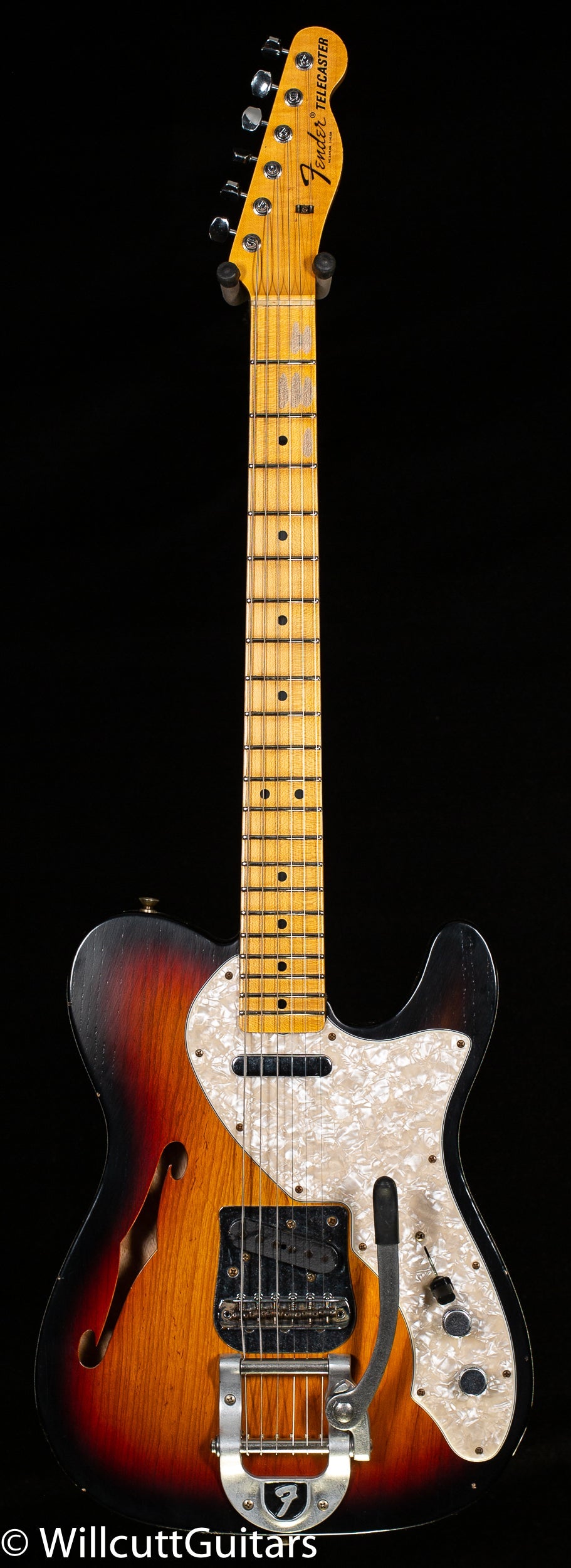 Fender Custom Shop 1968 Tele Thinline Journeyman Relic 3-Color Sunburst (555)