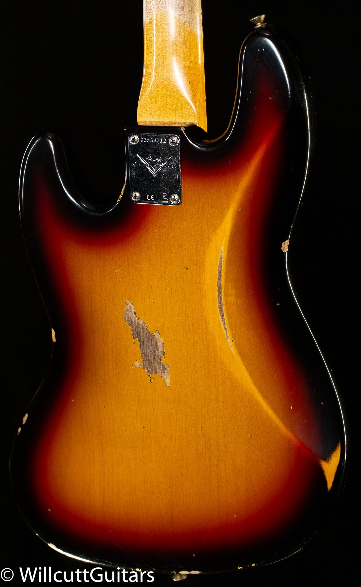 Fender Custom Shop 1962 Jazz Bass Relic 3-Tone Sunburst (112)