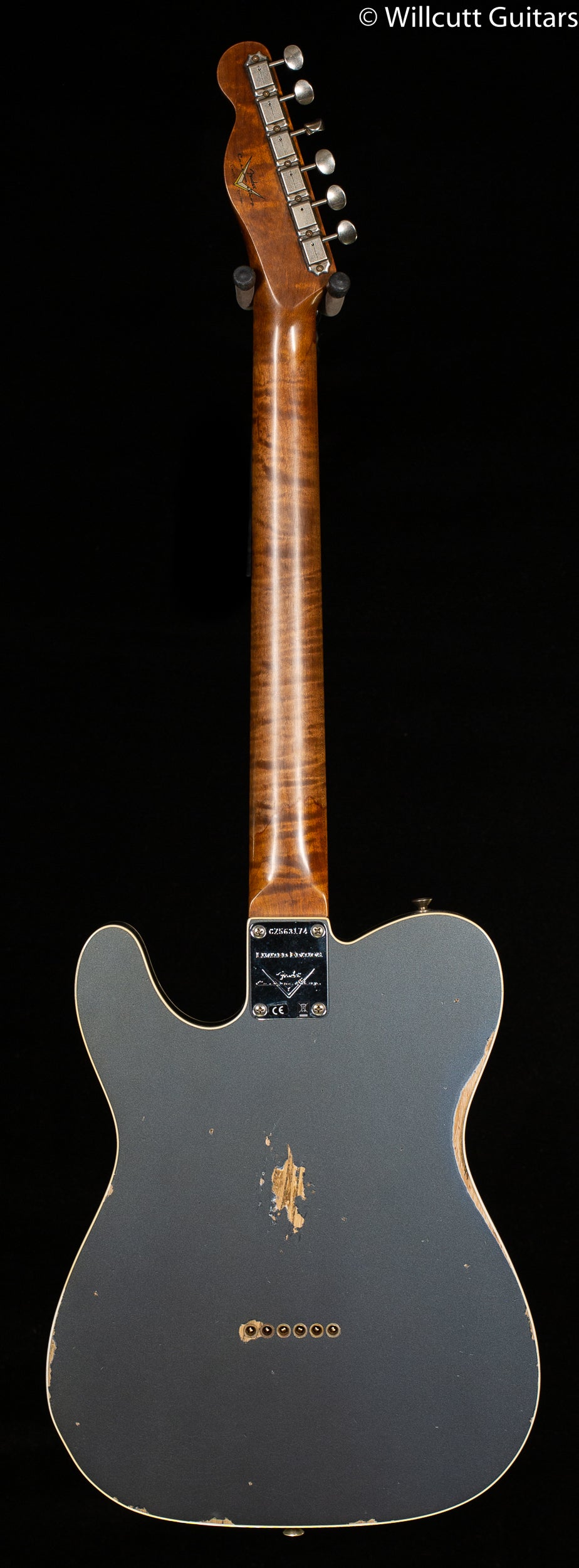 Fender Custom Shop Limited Edition HS Tele Custom Relic Aged Charcoal Frost Metallic (174)