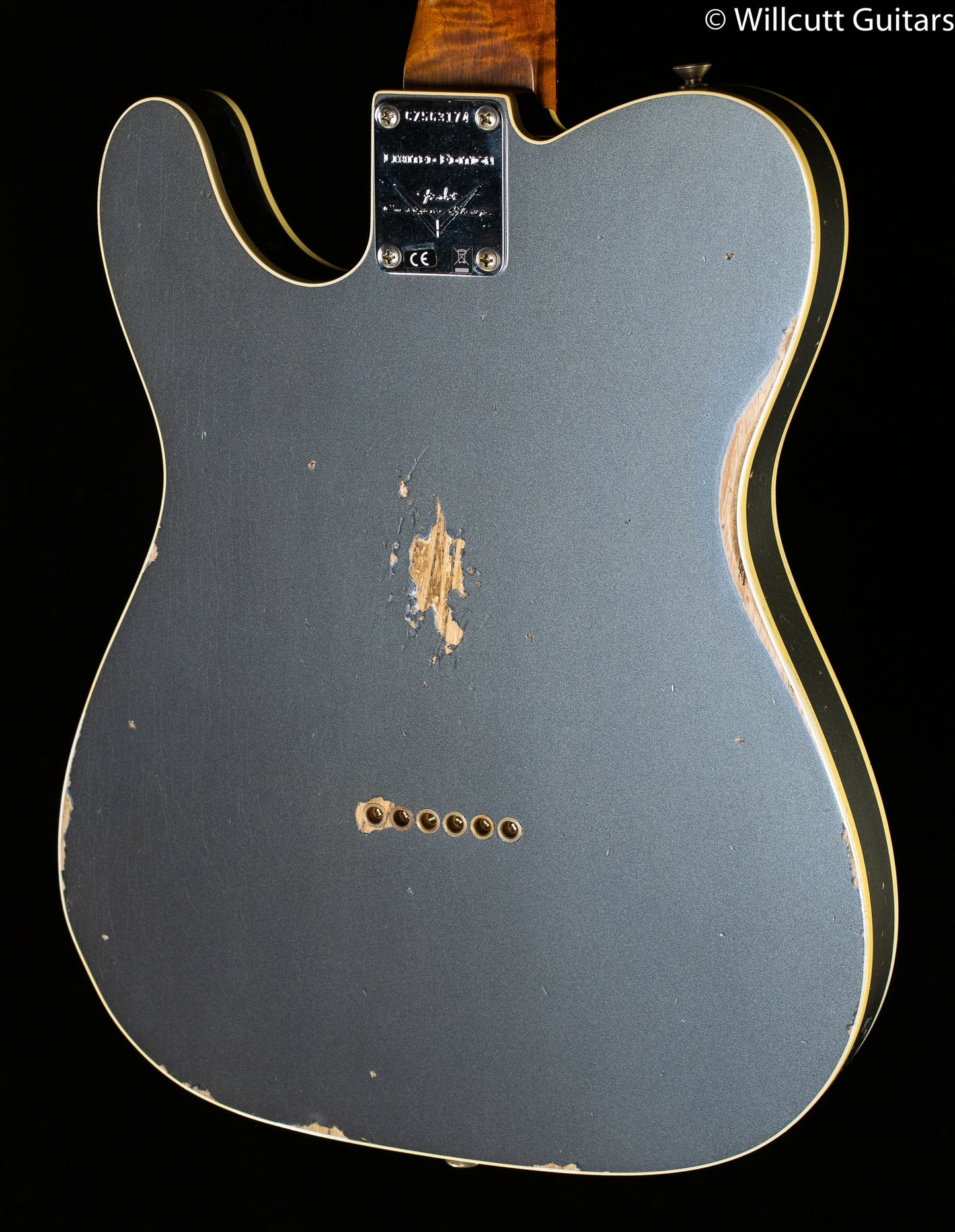 Fender Custom Shop Limited Edition HS Tele Custom Relic Aged Charcoal Frost Metallic (174)