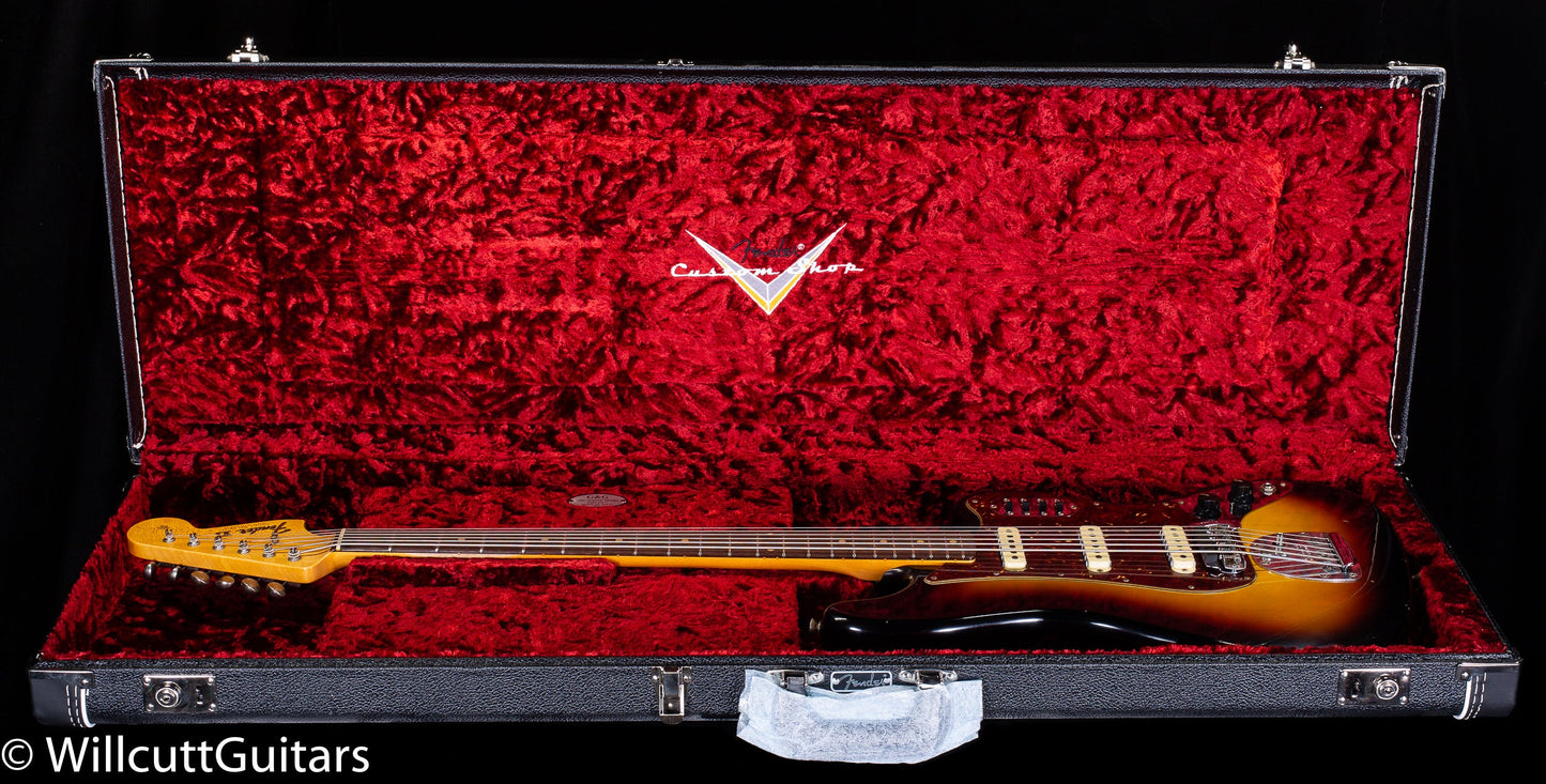 Fender Custom Shop Bass VI Journeyman Relic Rosewood Fingerboard 3-Color Sunburst (289)