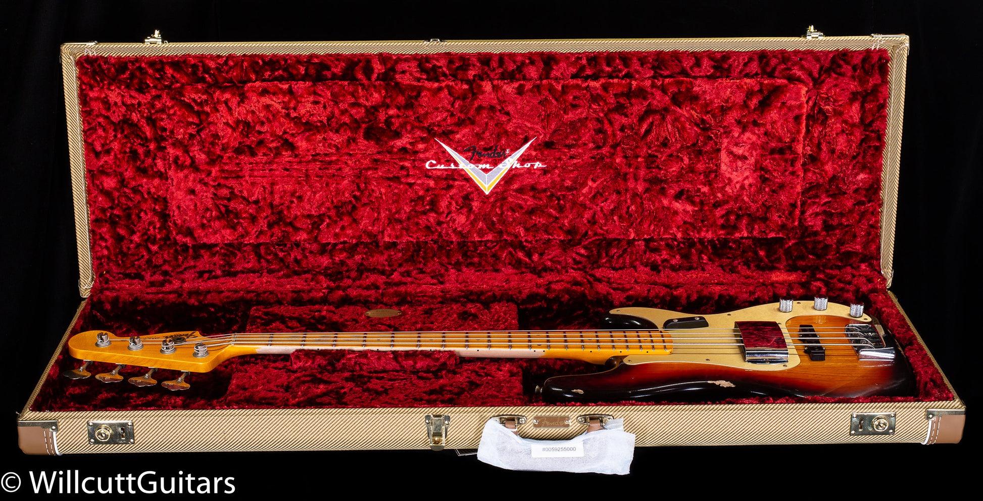 Fender Custom Shop Limited Edition 1959 Precision Bass Special Relic, Quartersawn Maple Neck, Chocolate 3-Color Sunburst (010)