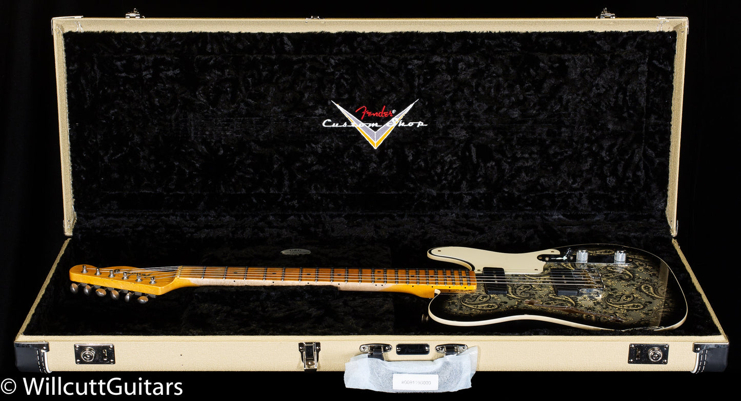 Fender Custom Shop Limited Edition Dual P90 Telecaster Relic Black Paisley (431)