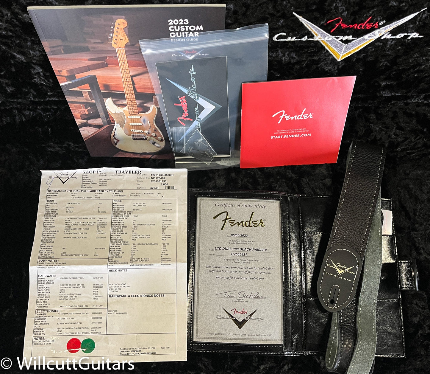Fender Custom Shop Limited Edition Dual P90 Telecaster Relic Black Paisley (431)