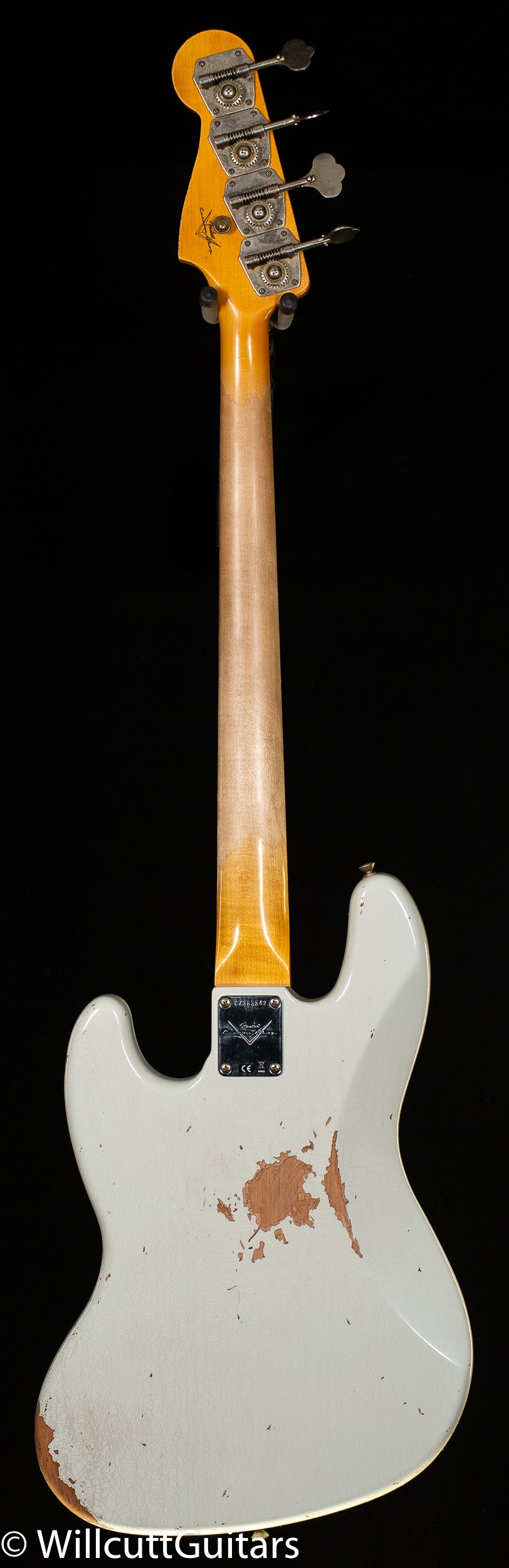 Fender Custom Shop 1961 Jazz Bass Heavy Relic Aged Olympic White (542)
