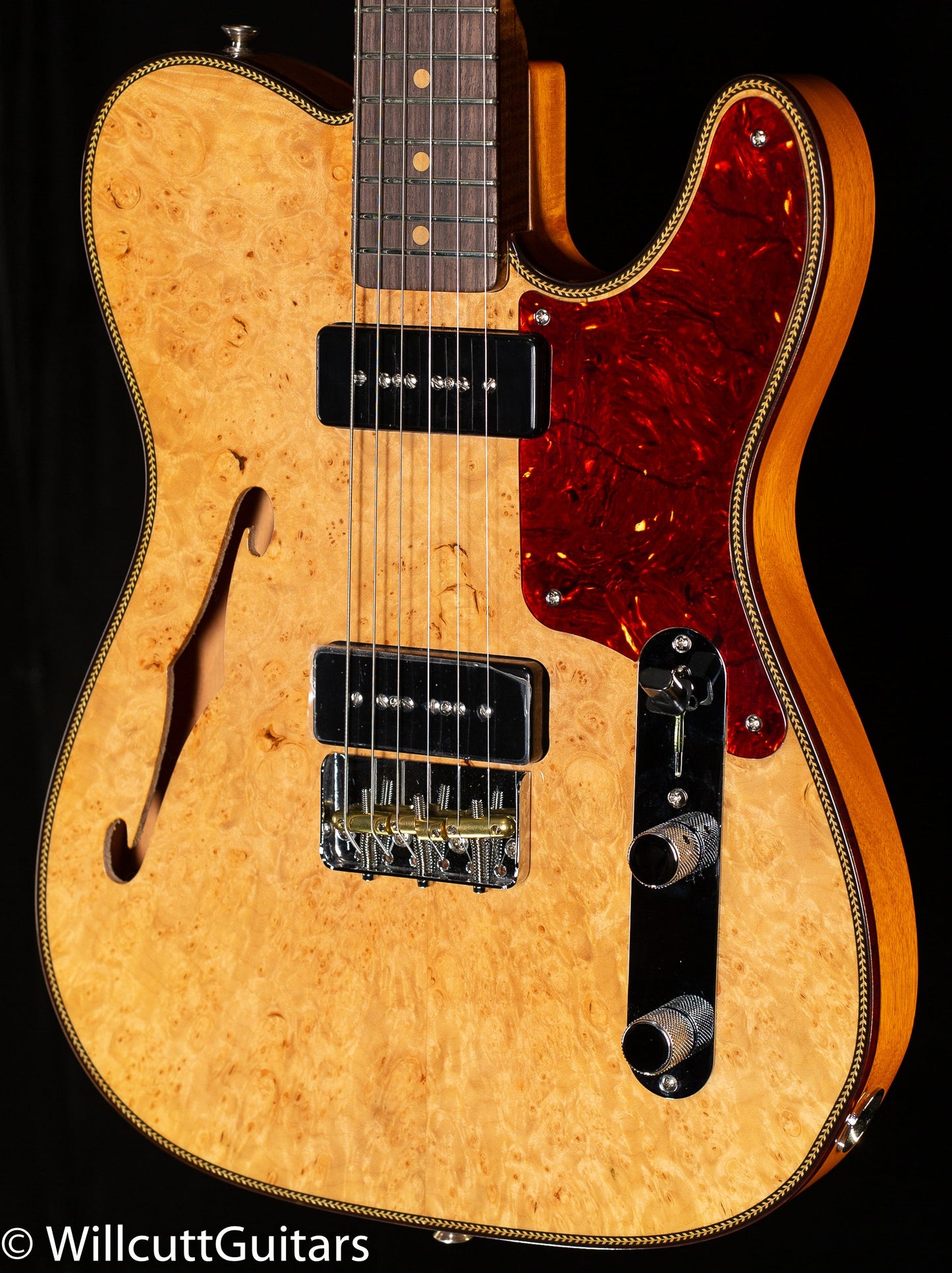 Fender Custom Shop Artisan Dual P90 Maple Burl Tele NOS, Rosewood Fingerboard, Aged Fender Custom Shop Artisan Telecaster Dual P90 Maple Burl Aged Natural