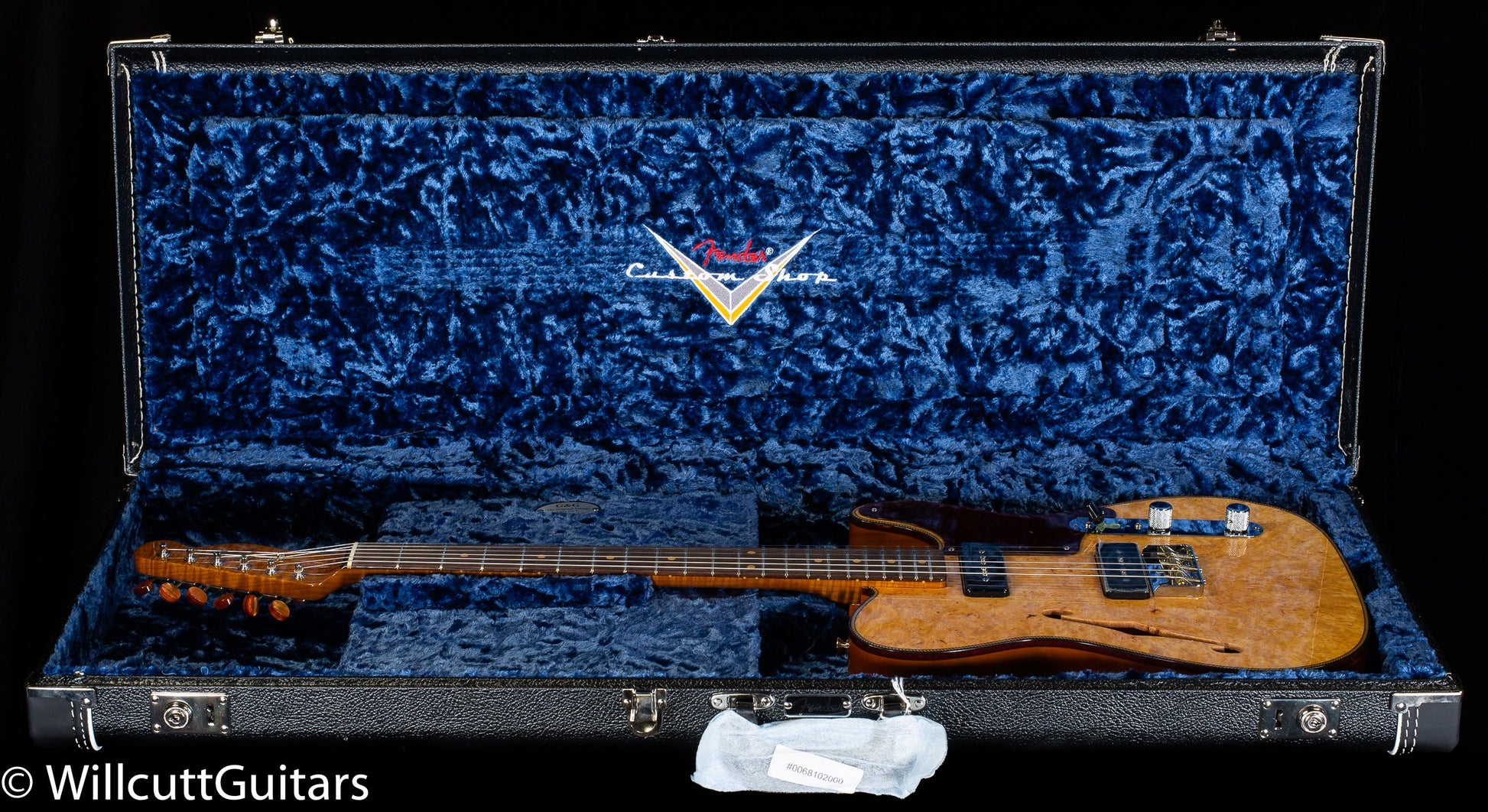 Fender Custom Shop Artisan Dual P90 Maple Burl Tele NOS, Rosewood Fingerboard, Aged Fender Custom Shop Artisan Telecaster Dual P90 Maple Burl Aged Natural