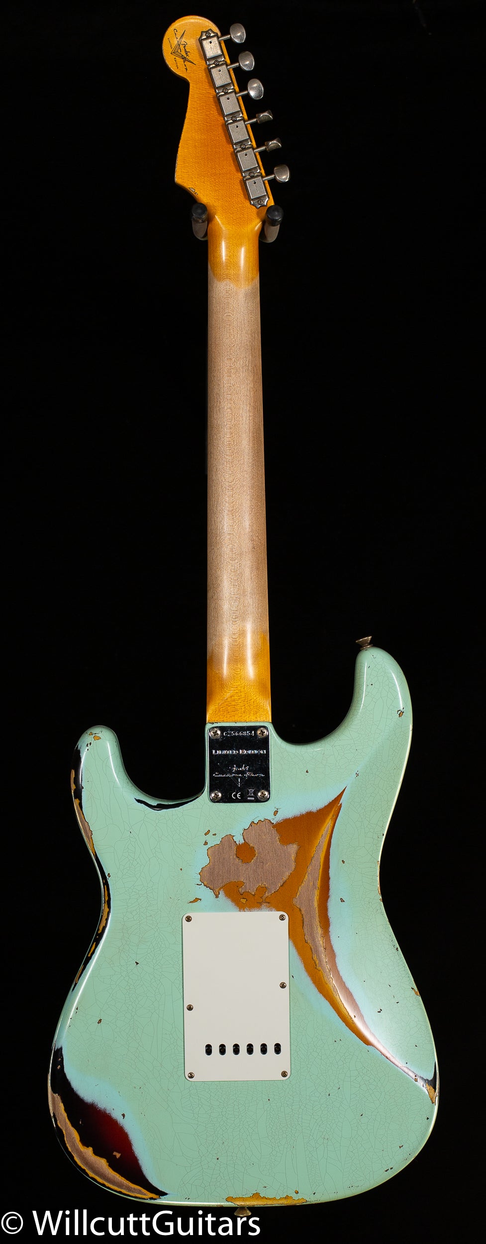 Fender Custom Shop 1962 Stratocaster Heavy Relic Faded Aged Surf Green over 3-Color Sunburst (854)