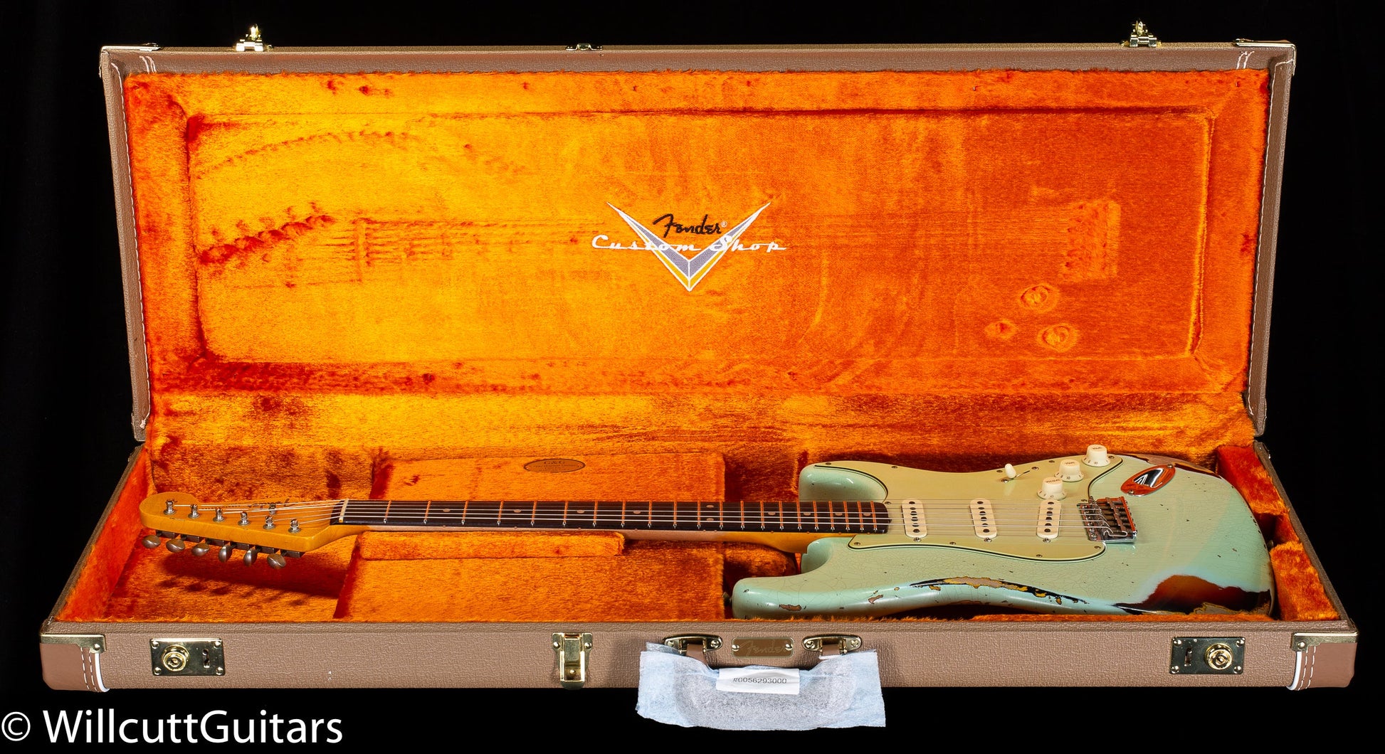 Fender Custom Shop 1962 Stratocaster Heavy Relic Faded Aged Surf Green over 3-Color Sunburst (854)