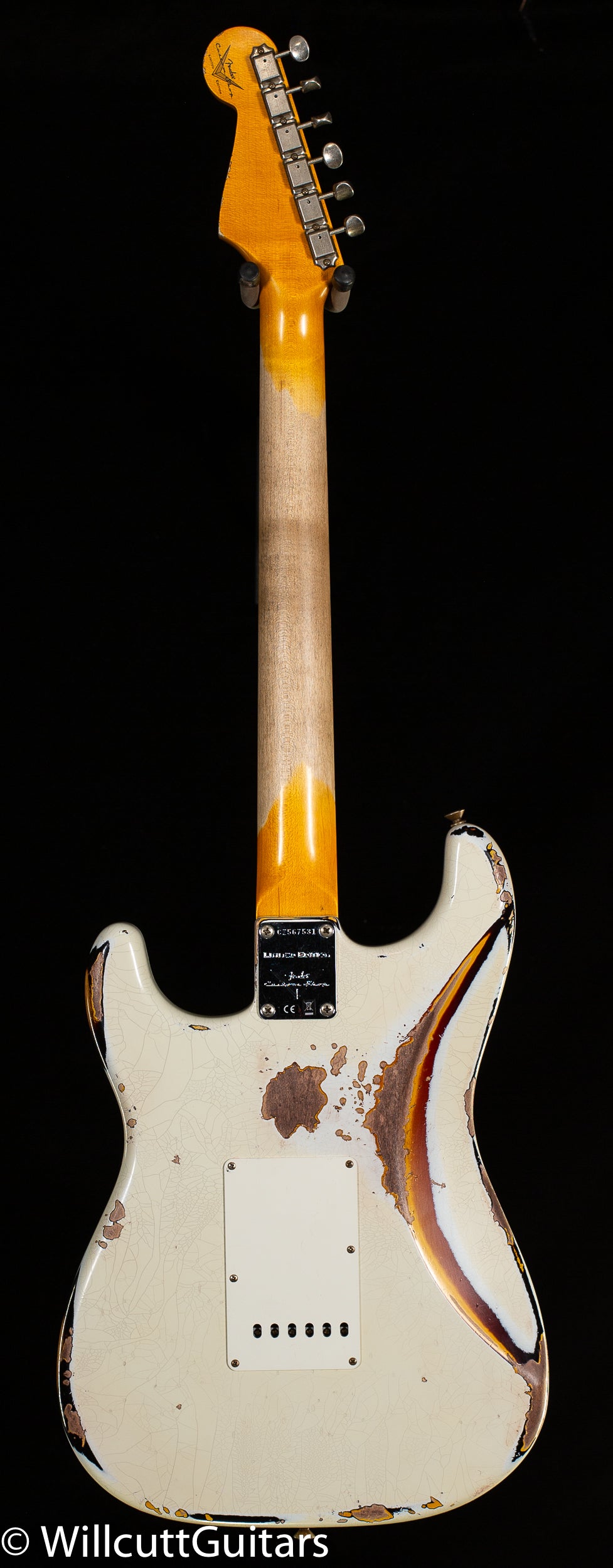 Fender Custom Shop 1962 Stratocaster Heavy Relic Aged Olympic White over 3-Tone Sunburst (531)