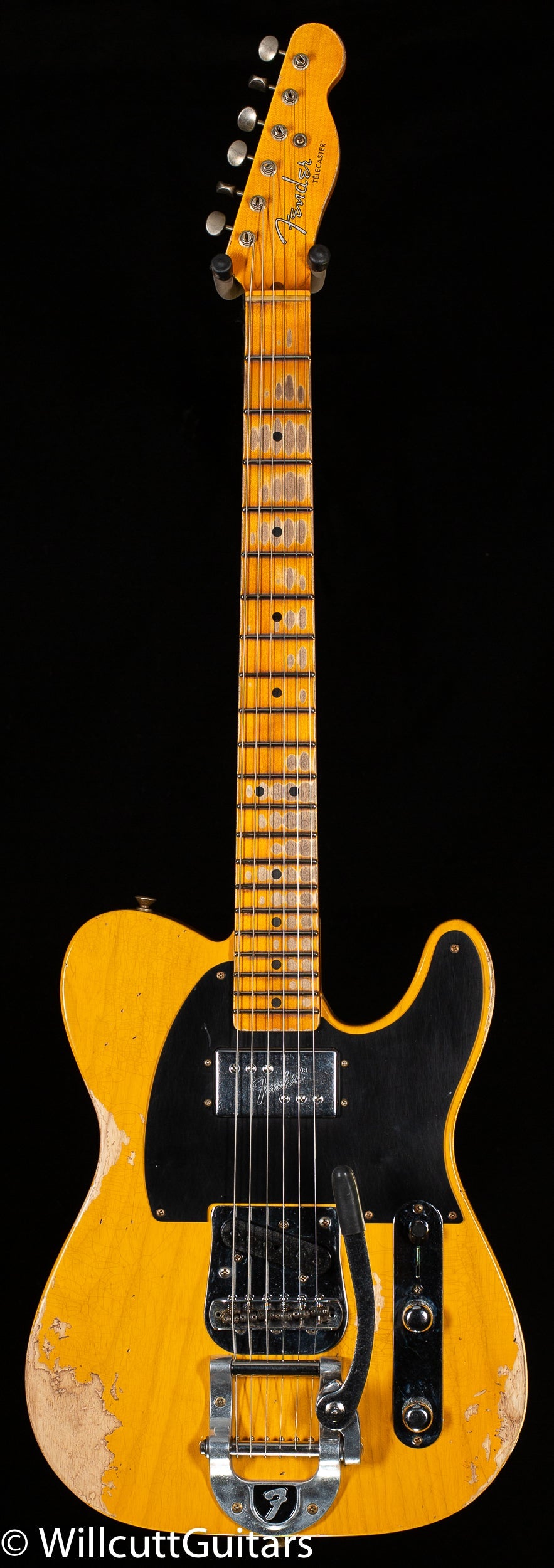 Fender Custom Shop CuNiFe Blackguard Telecaster Heavy Relic Aged Butterscotch Blonde Bigsby (736)