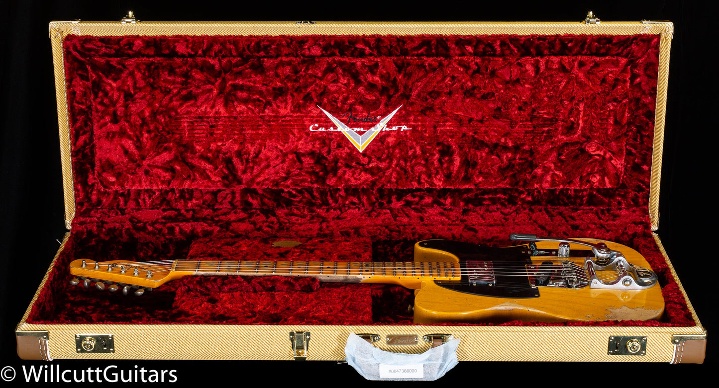 Fender Custom Shop CuNiFe Blackguard Telecaster Heavy Relic Aged Butterscotch Blonde Bigsby (736)