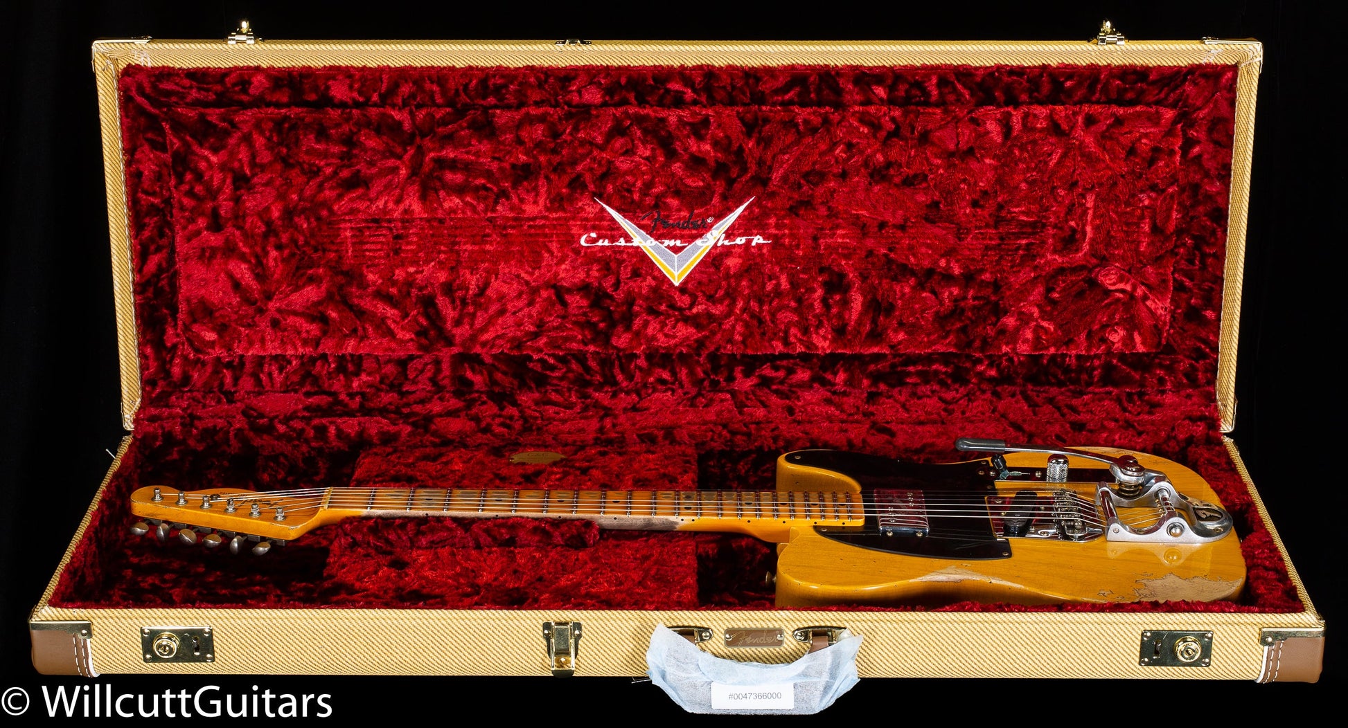 Fender Custom Shop CuNiFe Blackguard Telecaster Heavy Relic Aged Butterscotch Blonde Bigsby (736)