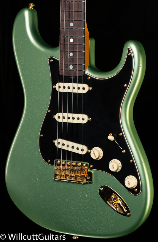 Fender Custom Shop Limited Edition 1965 Dual-Mag Stratocaster Aged Sage Green Metallic (334)