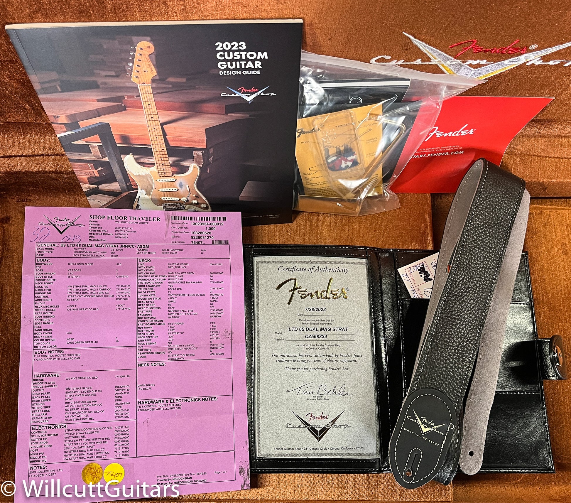 Fender Custom Shop Limited Edition 1965 Dual-Mag Stratocaster Aged Sage Green Metallic (334)