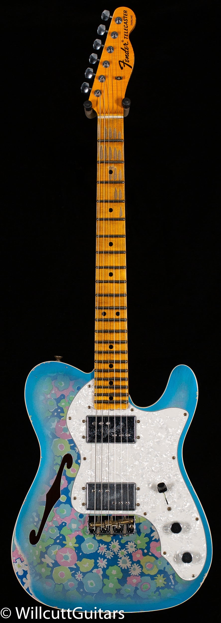 Fender Custom Shop 1972 Thinline Telecaster Custom Relic Aged Blue Floral (369)