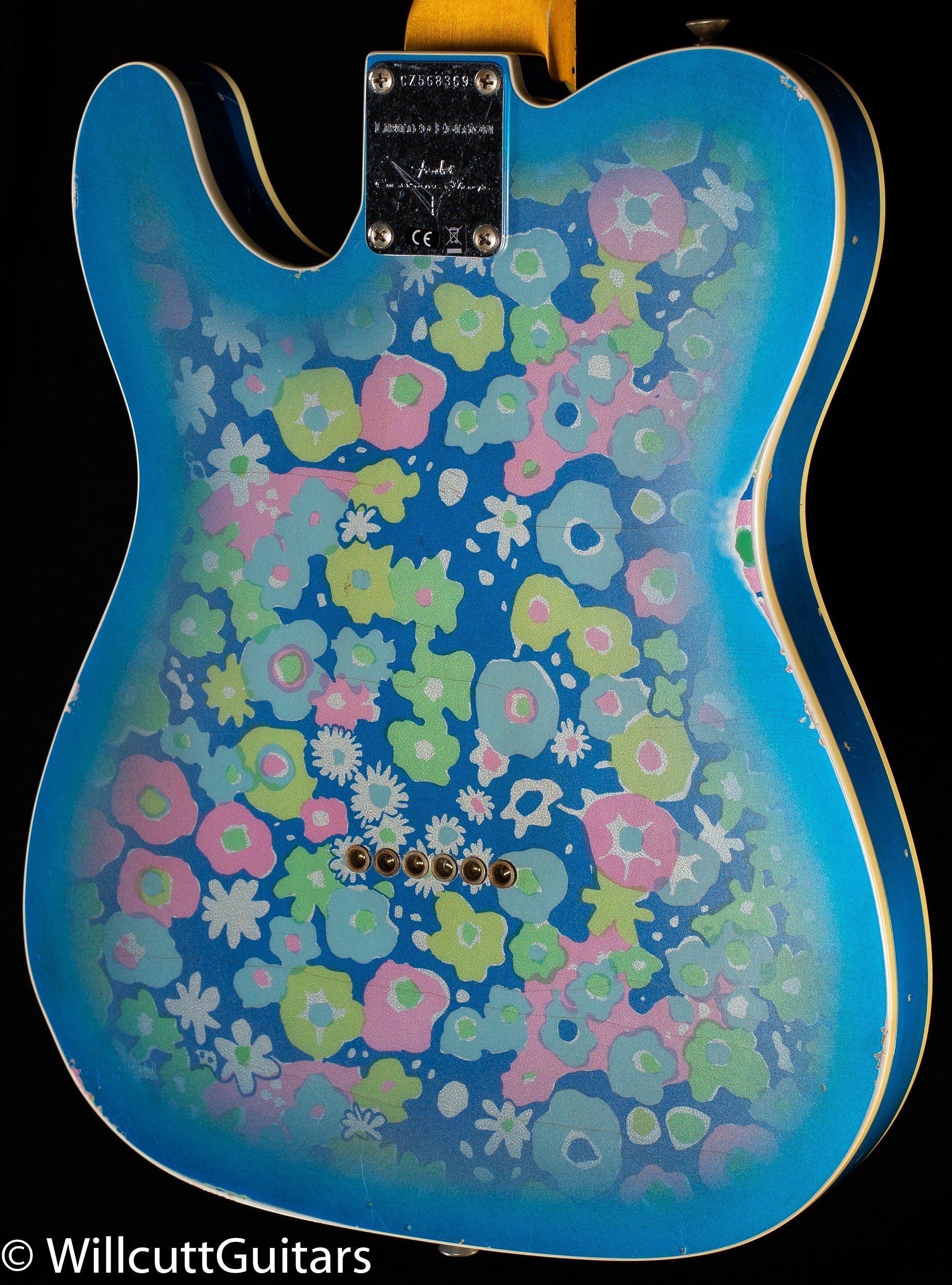 Fender Custom Shop 1972 Thinline Telecaster Custom Relic Aged Blue Floral (369)