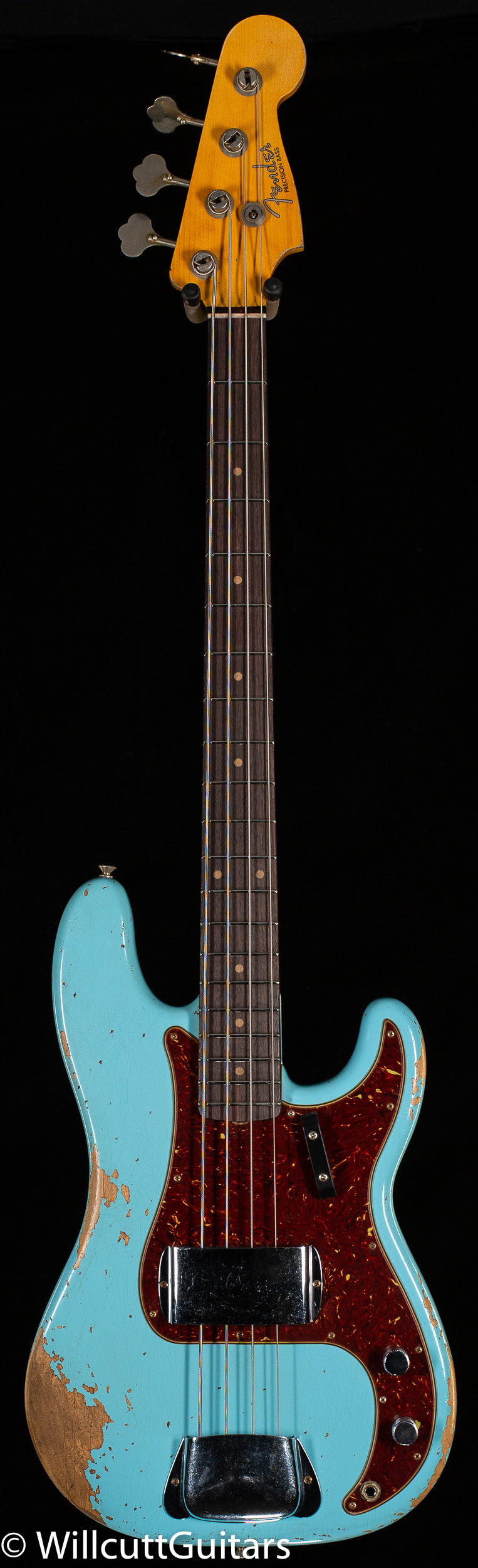 Fender Custom Shop 1963 Precision Bass Heavy Relic Aged Daphne Blue (416)