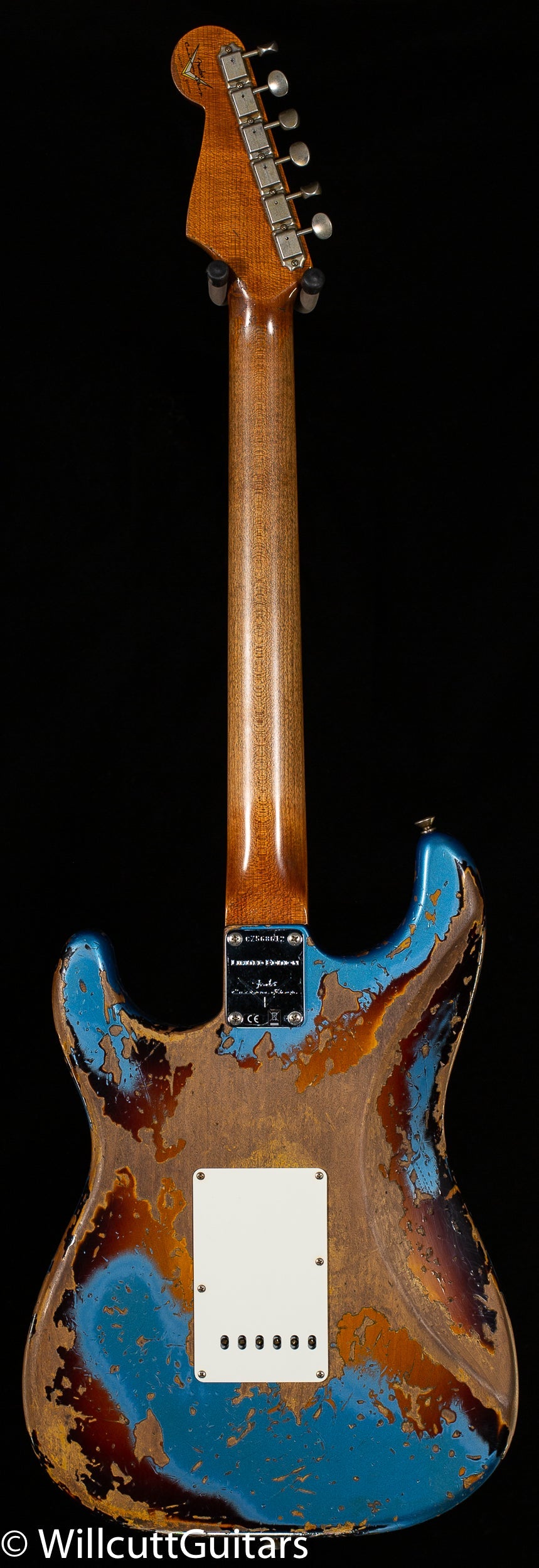 Fender Custom Shop Roasted 1960 Stratocaster Heavy Relic Aged Lake Placid Blue over 3-Color Sunburst (612)