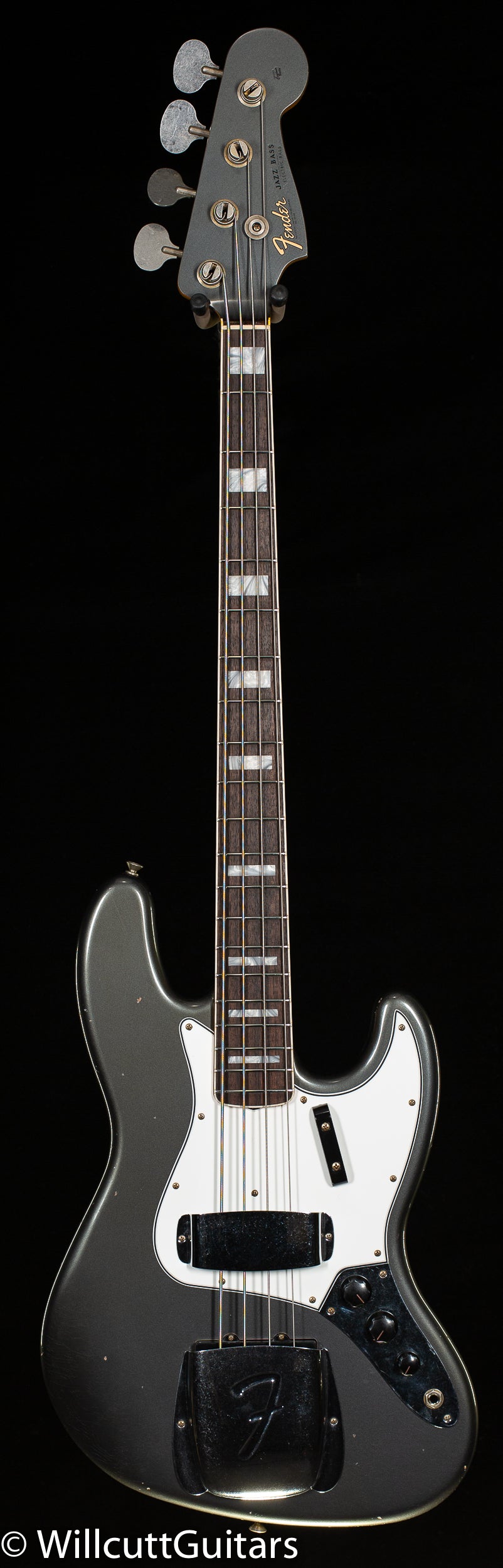 Fender Custom Shop LTD 1966 Jazz Bass Journeyman Relic Aged Charcoal Frost Metallic (726)
