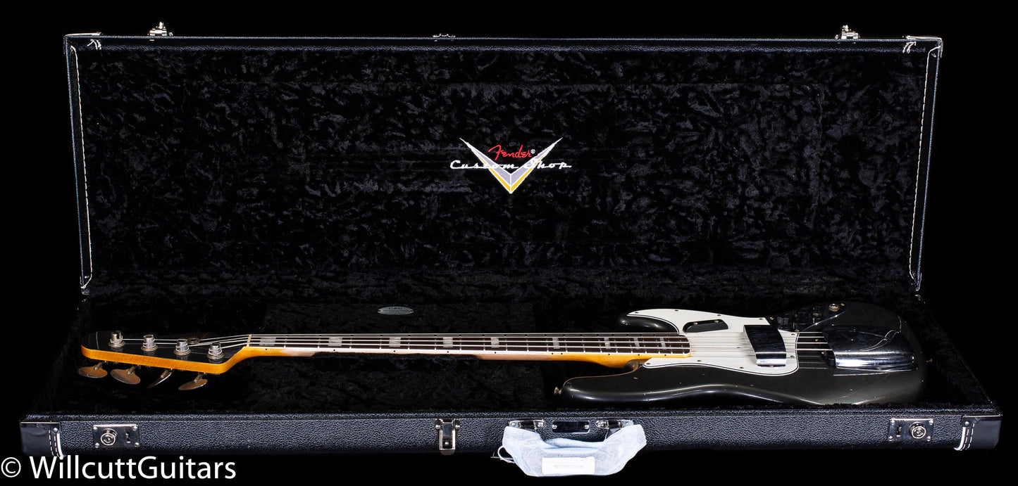 Fender Custom Shop LTD 1966 Jazz Bass Journeyman Relic Aged Charcoal Frost Metallic (726)