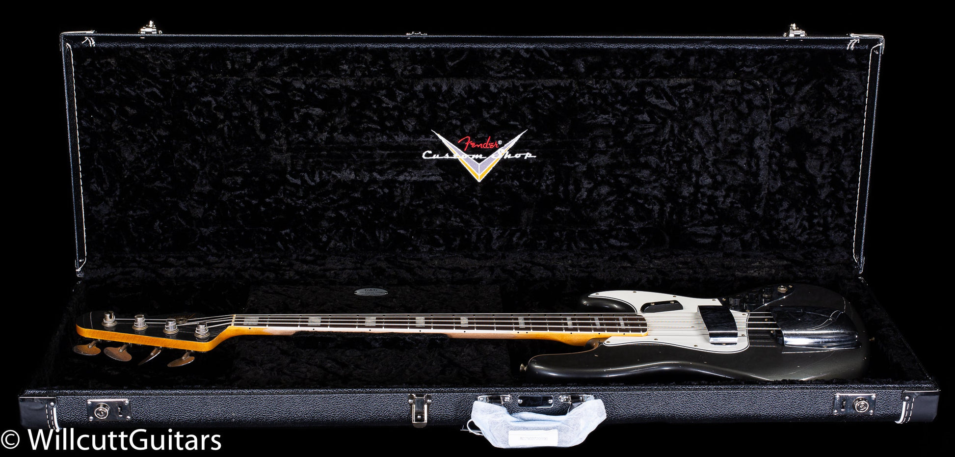 Fender Custom Shop LTD 1966 Jazz Bass Journeyman Relic Aged Charcoal Frost Metallic (726)