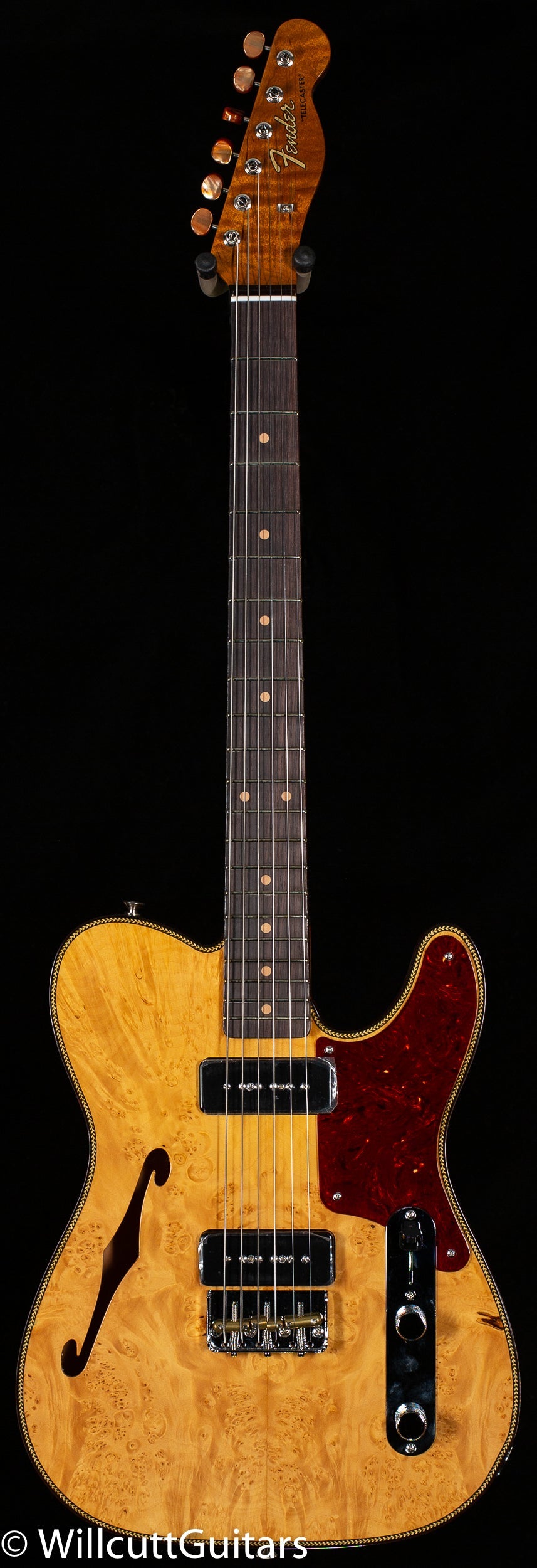 Fender Custom Shop Artisan Dual P90 Maple Burl Tele NOS, Rosewood Fingerboard, Aged Natural (310)