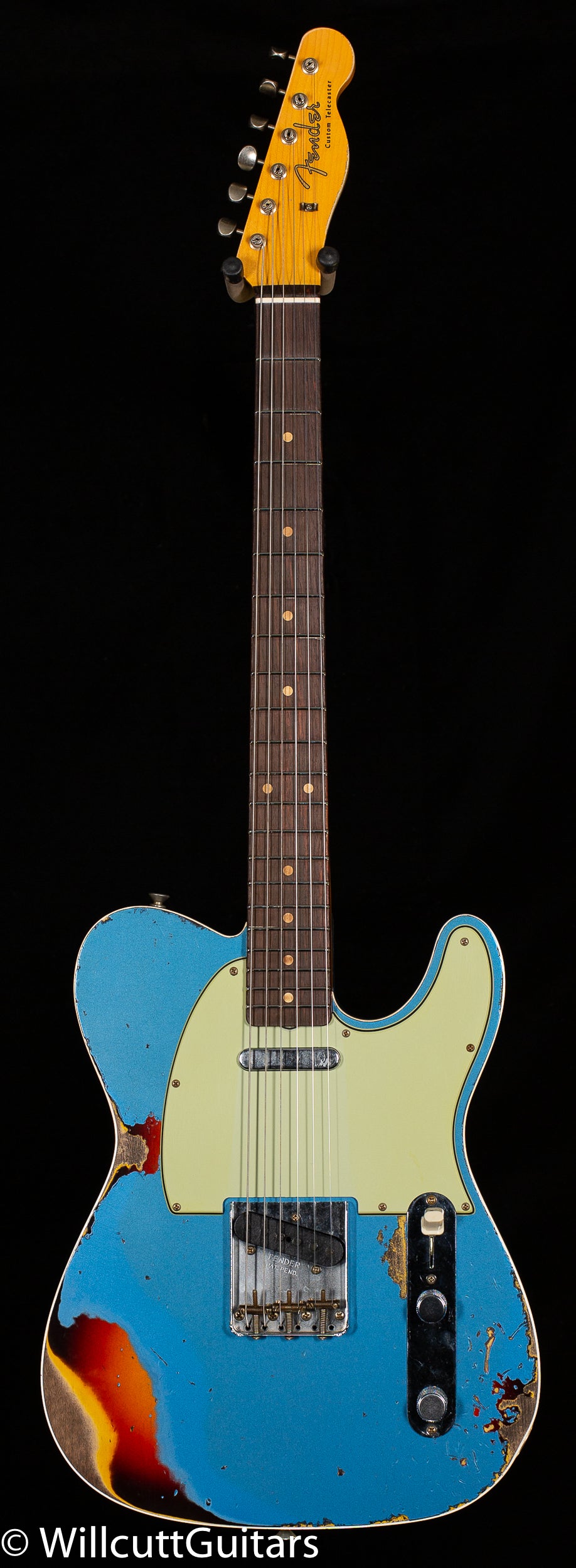 Fender Custom Shop 1960 Telecaster Custom Heavy Relic Aged Lake Placid Blue/Chocolate 3-Tone Sunburst (723)
