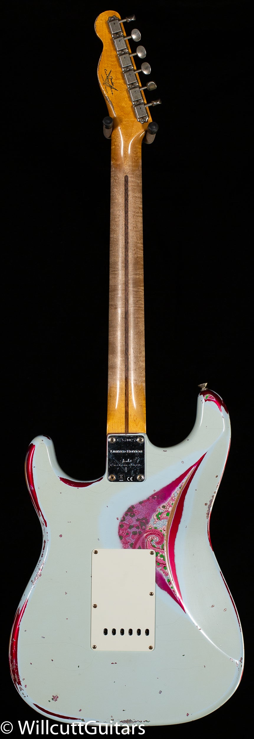 Fender Custom Shop Mischief Maker Heavy Relic Super Faded Aged Sonic Blue over Pink Paisley (027)