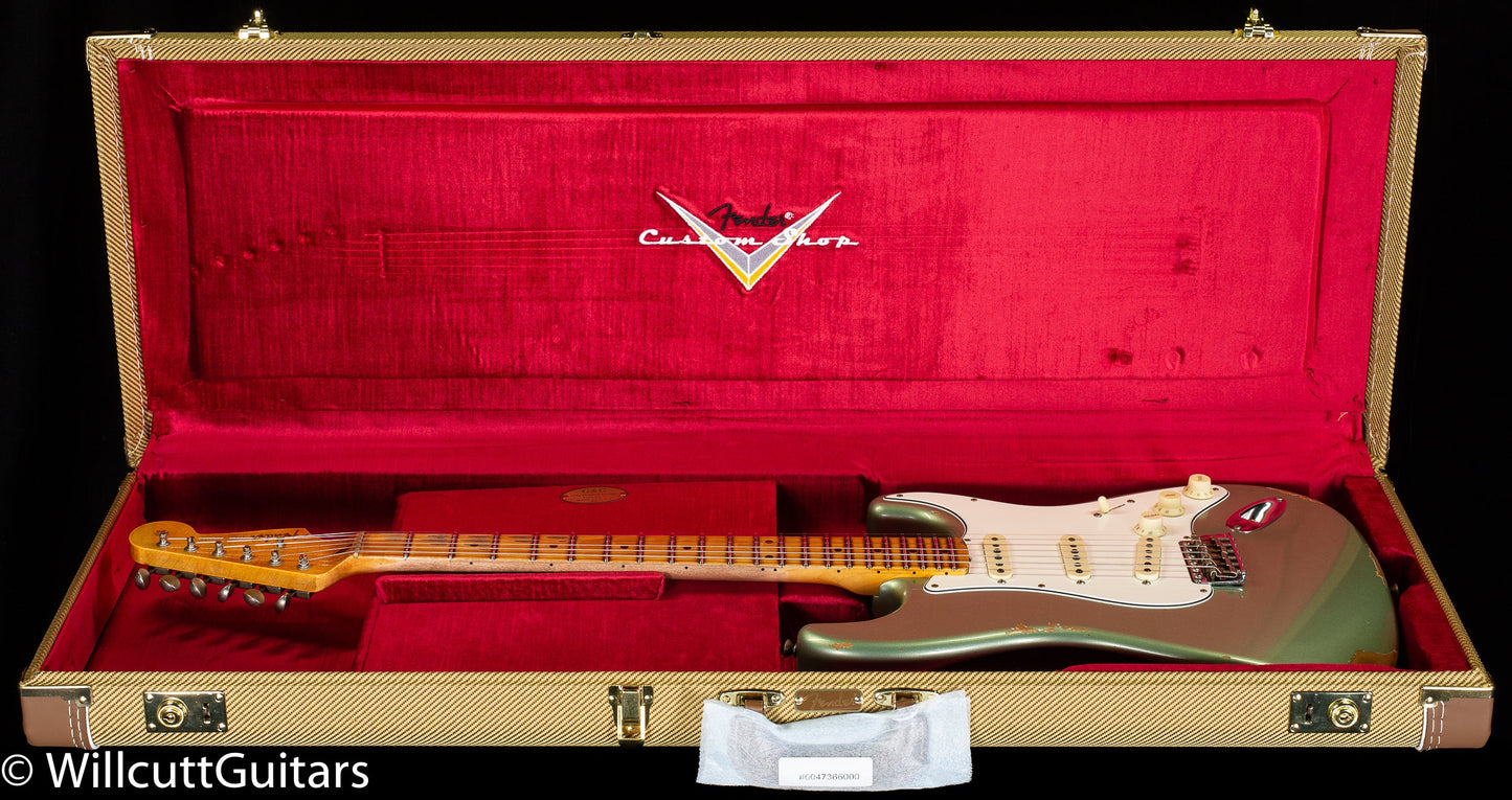 Fender Custom Shop Tomatillo Stratocaster Relic Super Faded Aged Sage Green Metallic (344)