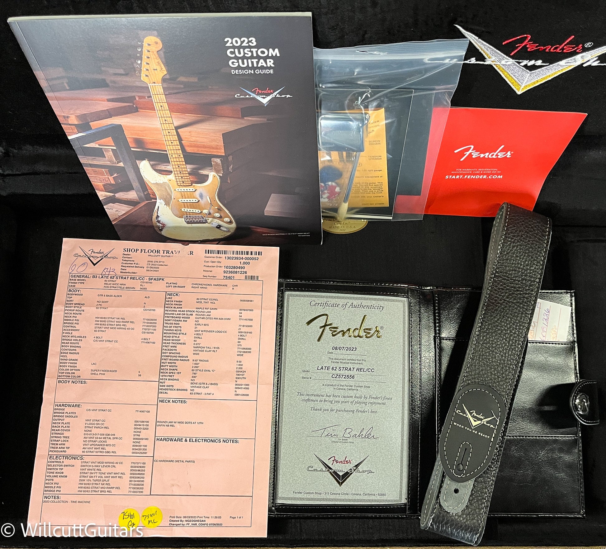 Fender Custom Shop Late 1962 Strat Relic/ Closet Classic Super Faded Aged Shell Pink (556)
