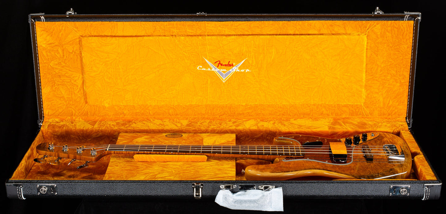 Fender Custom Shop BArtisan Maple Burl Jazz Bass Aged Natural (988)