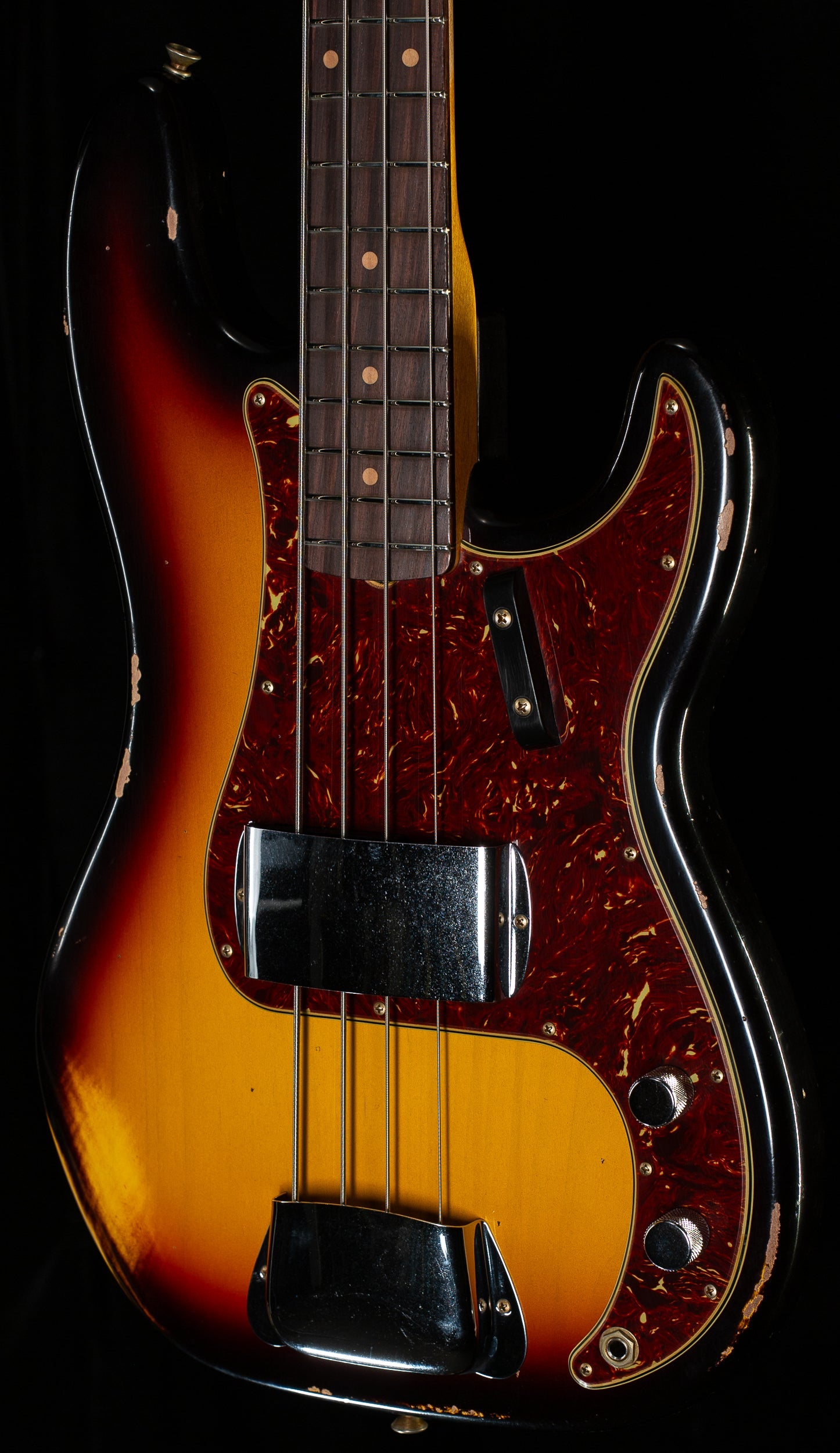 Fender Custom Shop 1964 Precision Bass Relic Bleached 3-Tone Sunburst (030)