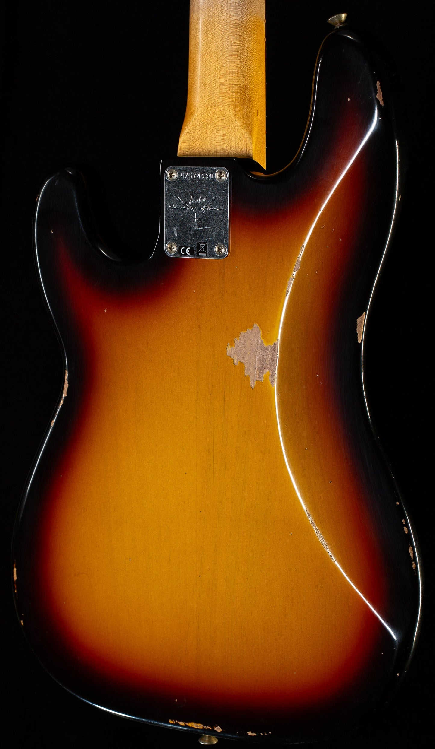 Fender Custom Shop 1964 Precision Bass Relic Bleached 3-Tone Sunburst (030)