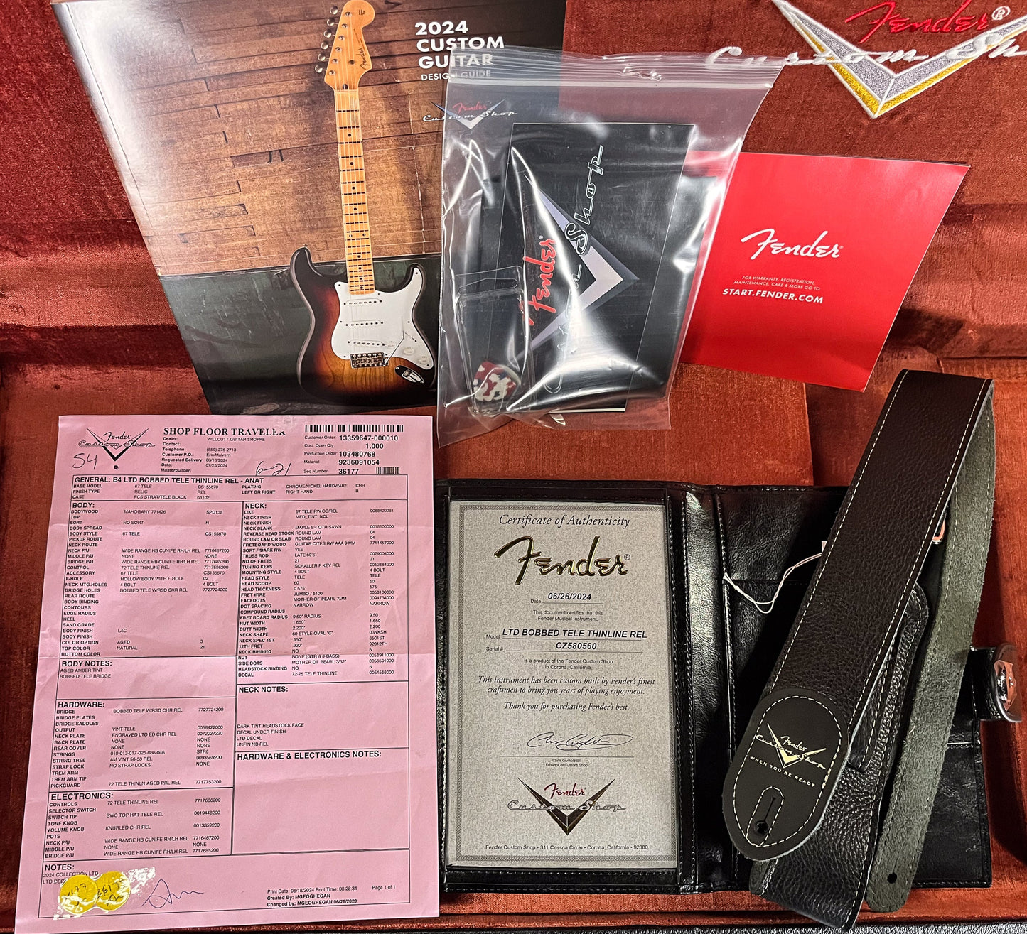 Fender Custom Shop LTD 1964 "BOBBED" Telecaster Thinline Relic Aged Natural (560)
