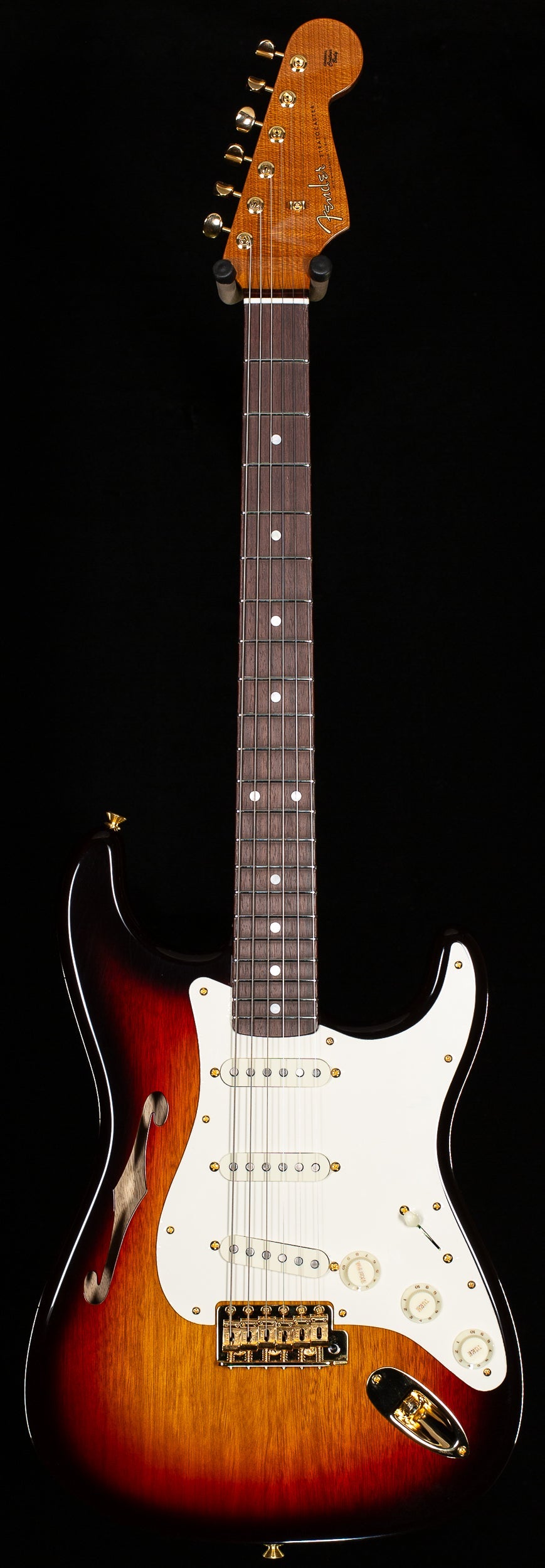 Fender Custom Shop Artisan Korina Thinline Stratocaster Chocolate 3-Tone Sunburst (247)