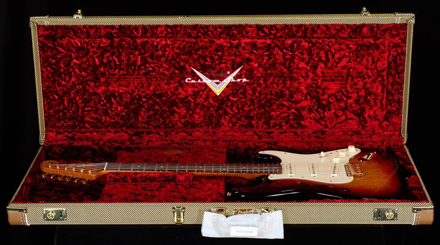 Fender Custom Shop Artisan Korina Thinline Stratocaster Chocolate 3-Tone Sunburst (247)