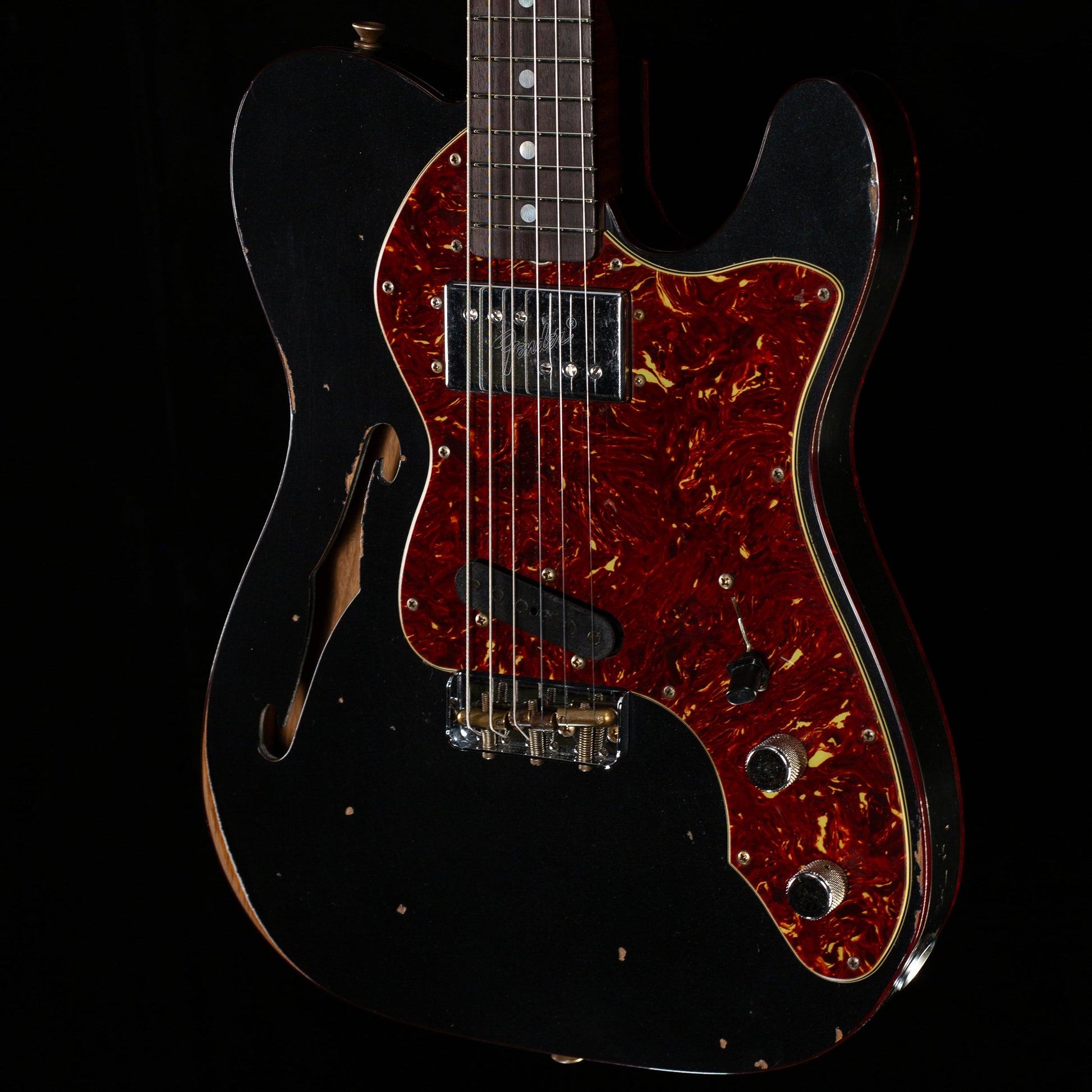 Fender Custom Shop LTD 1972 Telecaster Custom Thinline Relic Black Pearl (108)