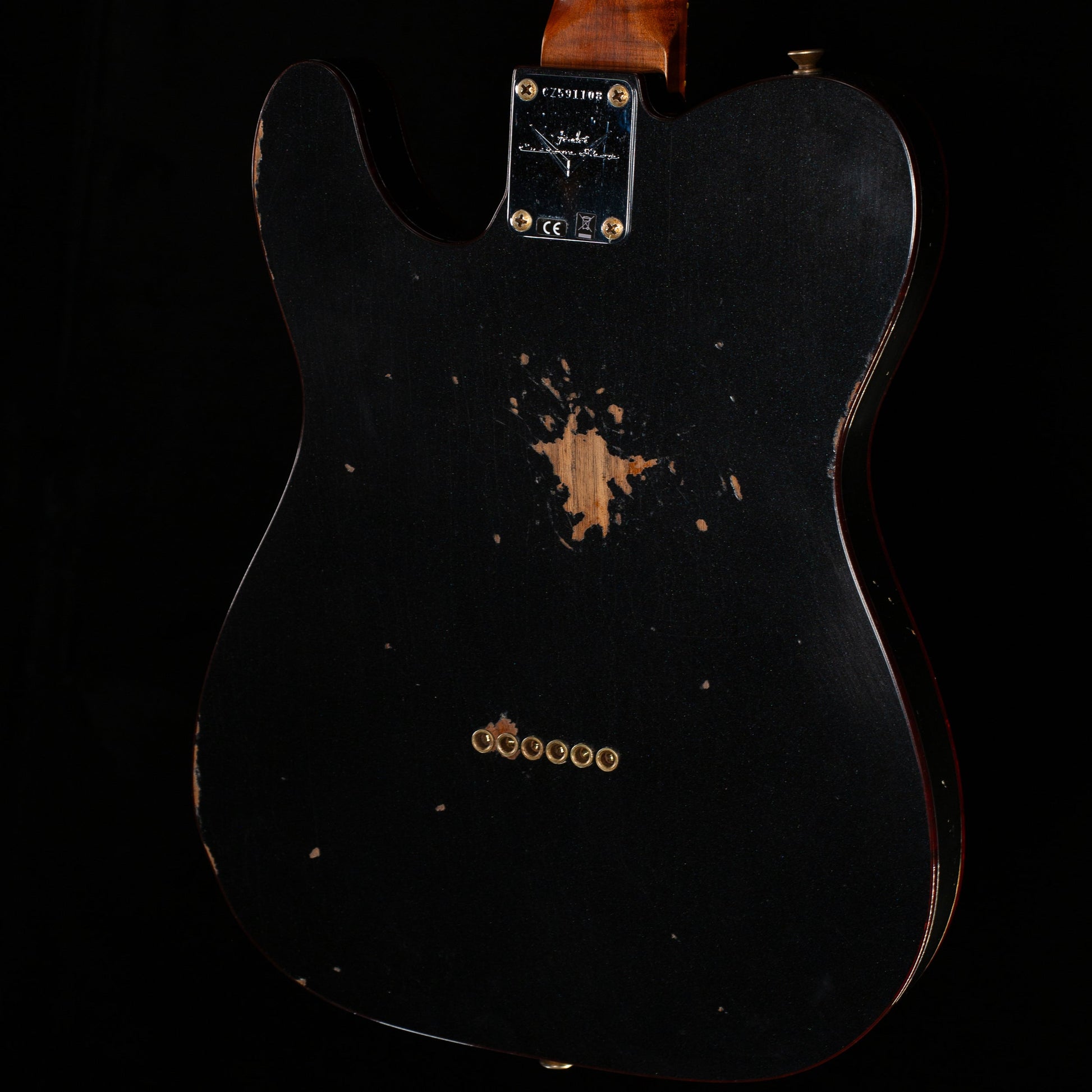 Fender Custom Shop LTD 1972 Telecaster Custom Thinline Relic Black Pearl (108)
