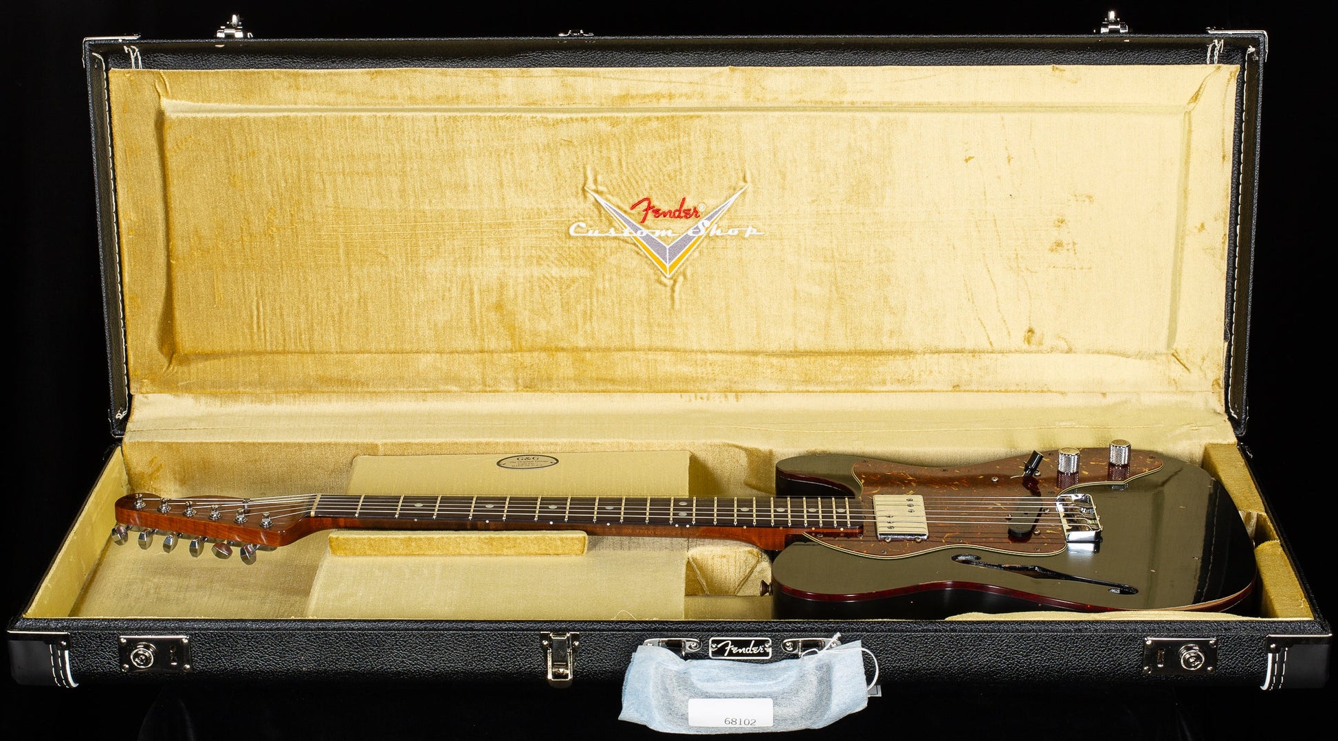 Fender Custom Shop LTD 1972 Telecaster Custom Thinline Relic Black Pearl (108)