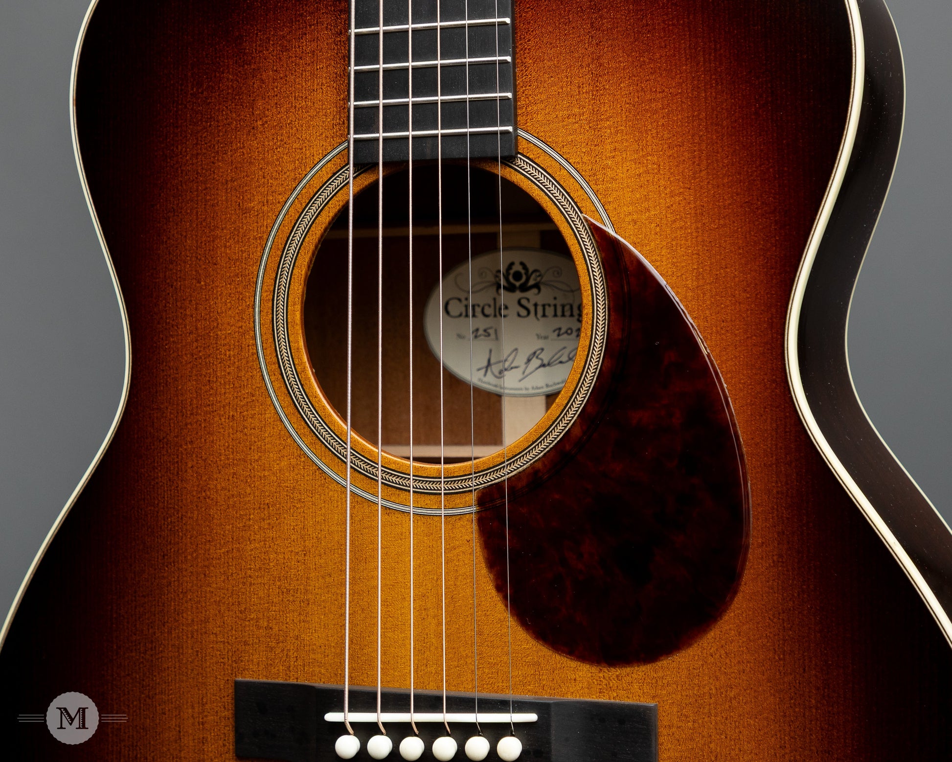 Circle Strings - Salvage Series - OM - Sunburst - Sinker Sitka with Old Mahogany
