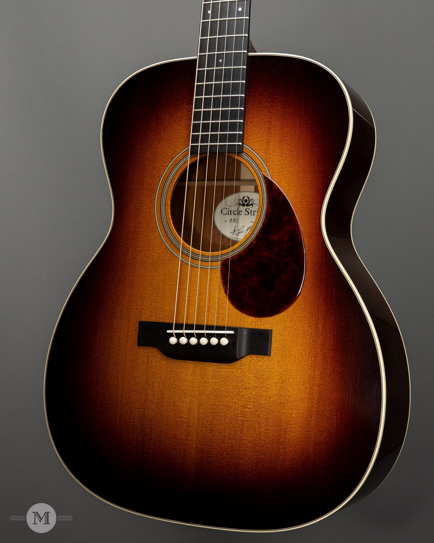 Circle Strings - Salvage Series - OM - Sunburst - Sinker Sitka with Old Mahogany