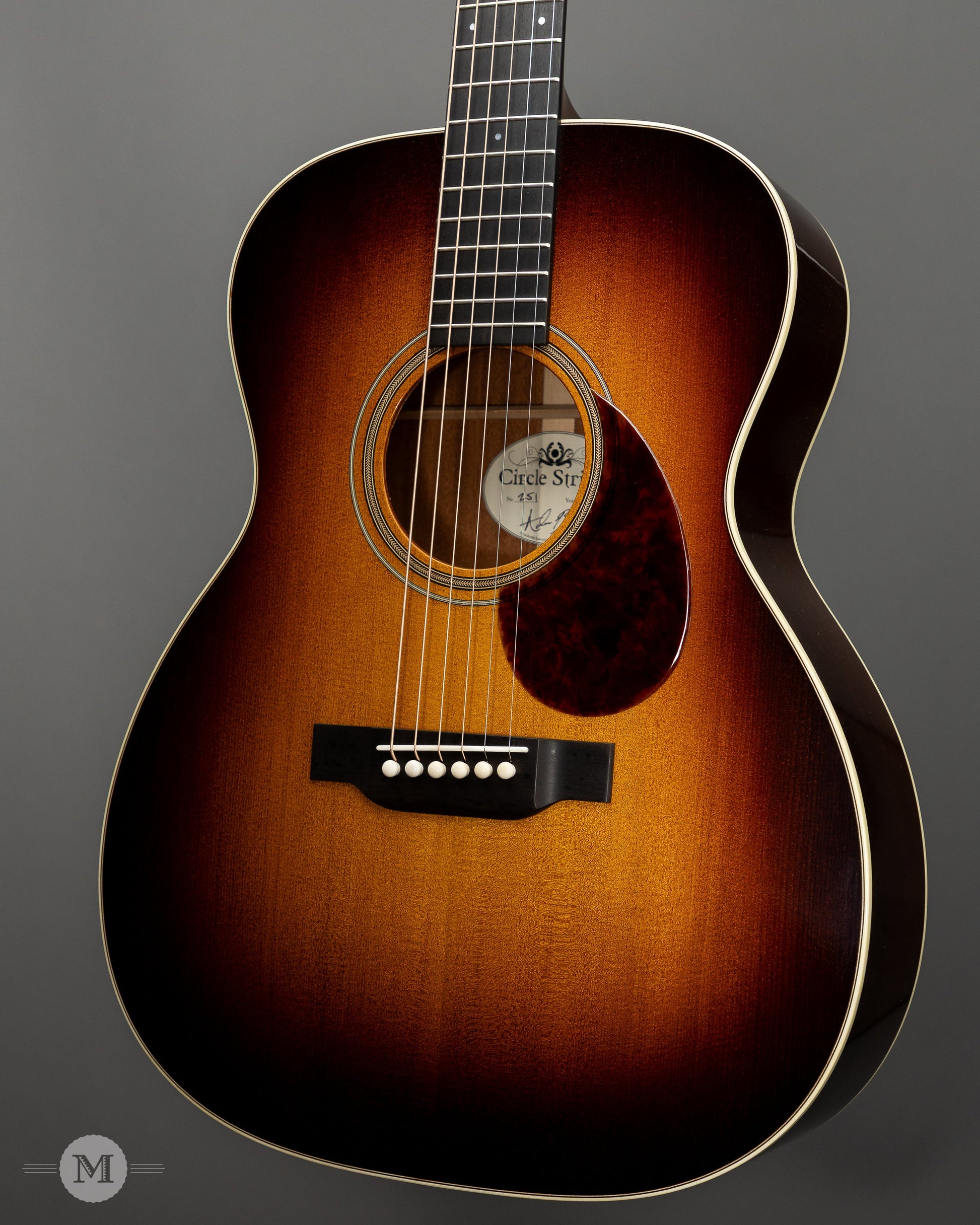 Circle Strings - Salvage Series - OM - Sunburst - Sinker Sitka with Old Mahogany