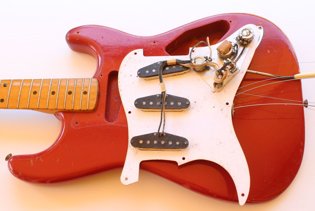 SOLD - Vintage Fender Stratocaster – Dakota Red Refinish - USA 1957