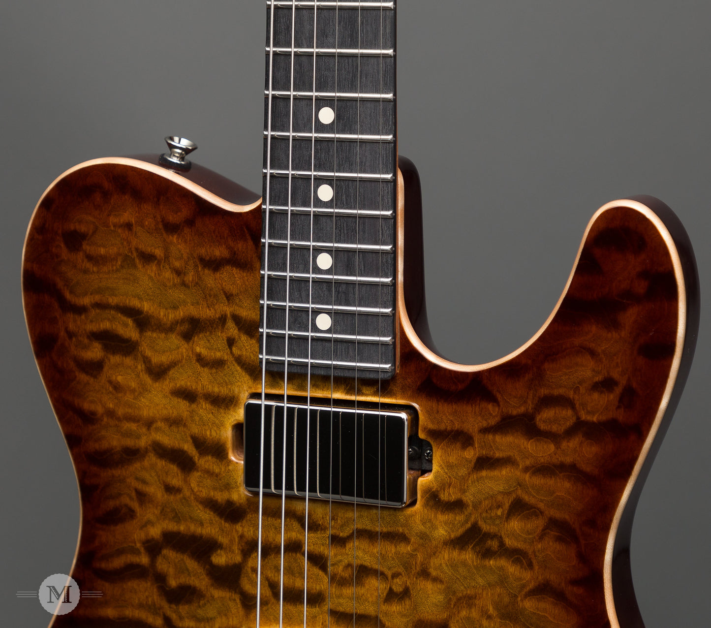 Tom Anderson Guitars - Cobra T - Light Tiger Eye Burst with Binding