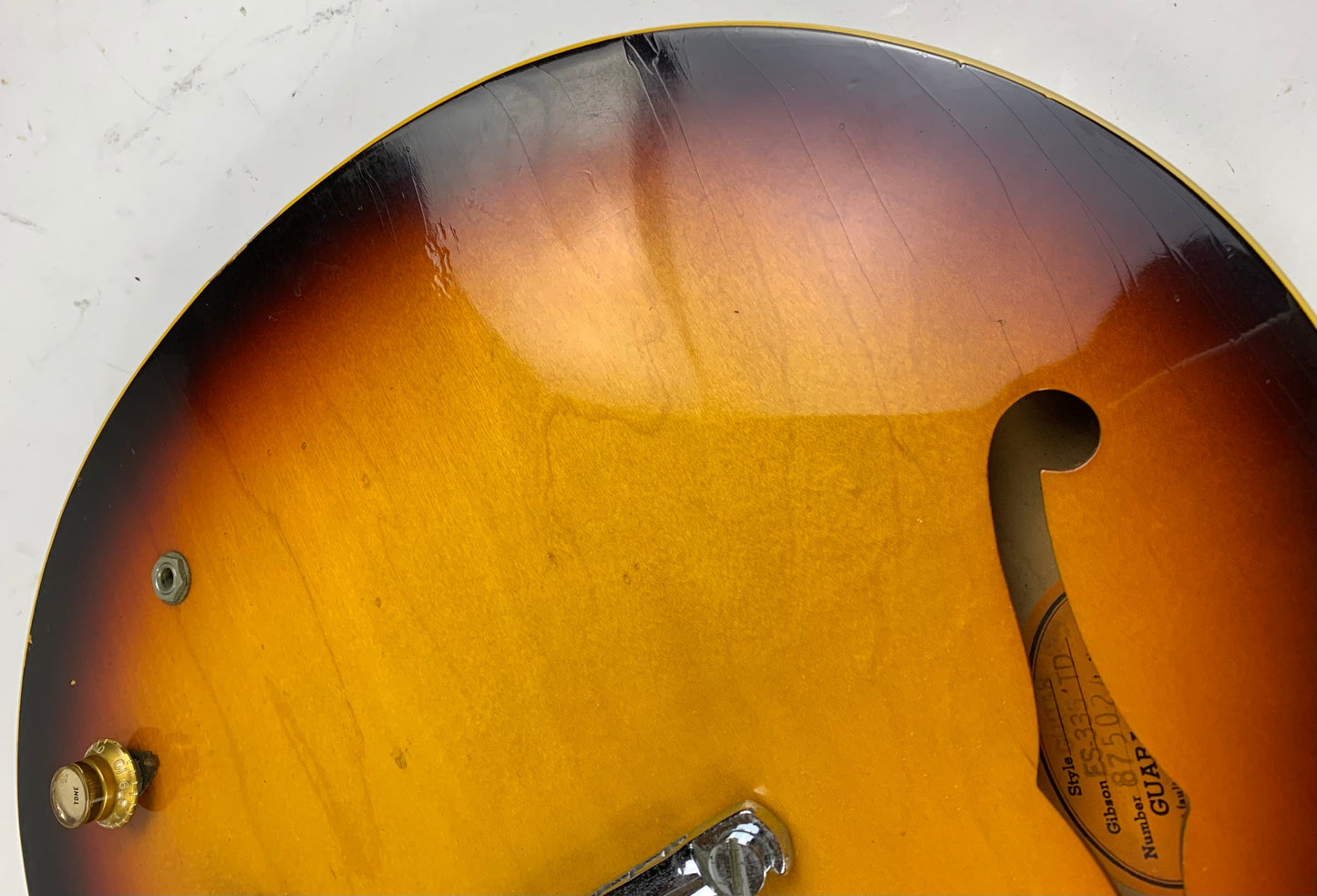 1967 Gibson ES-335 TD Sunburst Vintage Guitar Stoptail | Pat # Sticker Pickups Pre-T-Top!