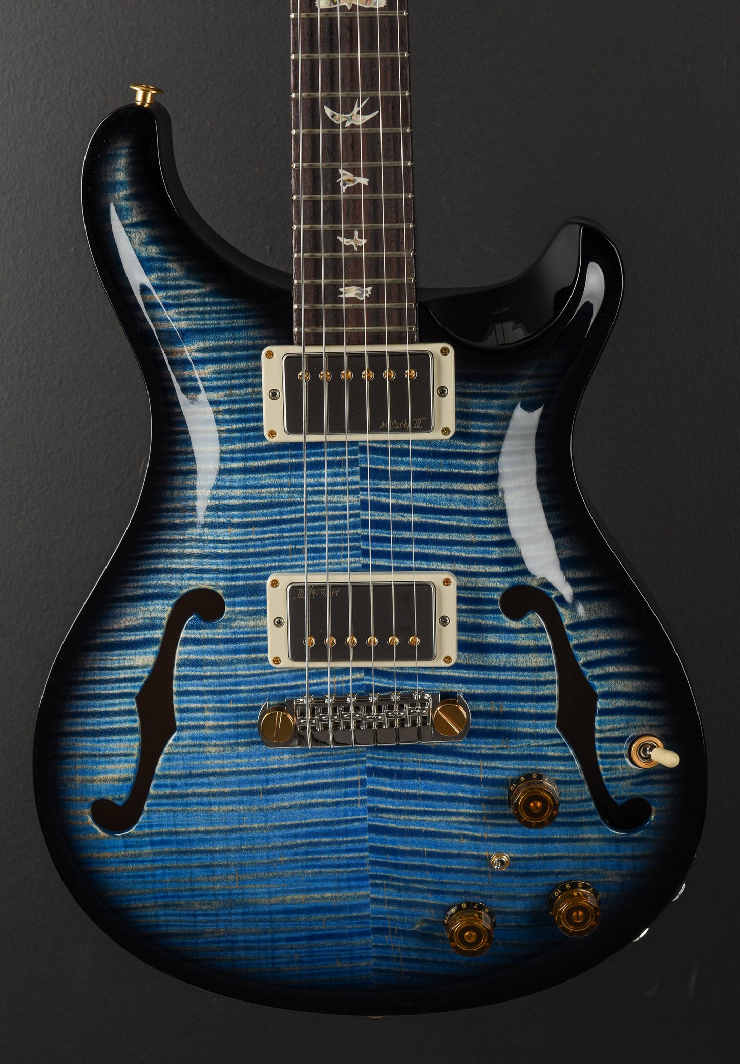 Hollowbody II Piezo 10 Top - Blue Jean Wraparound Burst