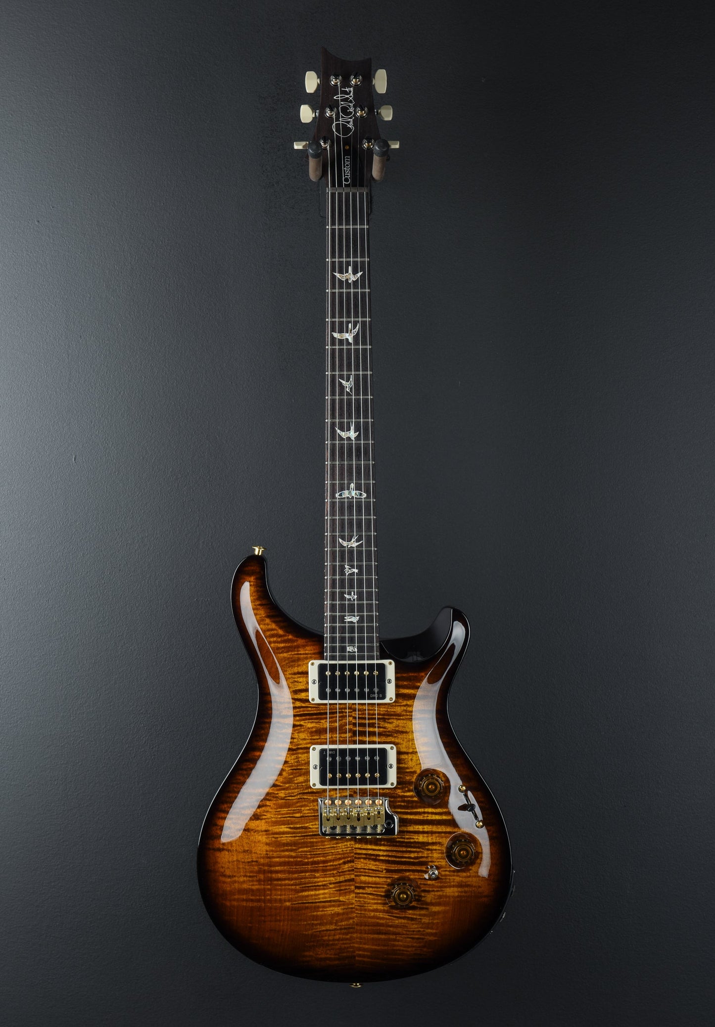 Custom 24 Piezo 10 Top - Black Gold Wraparound Burst