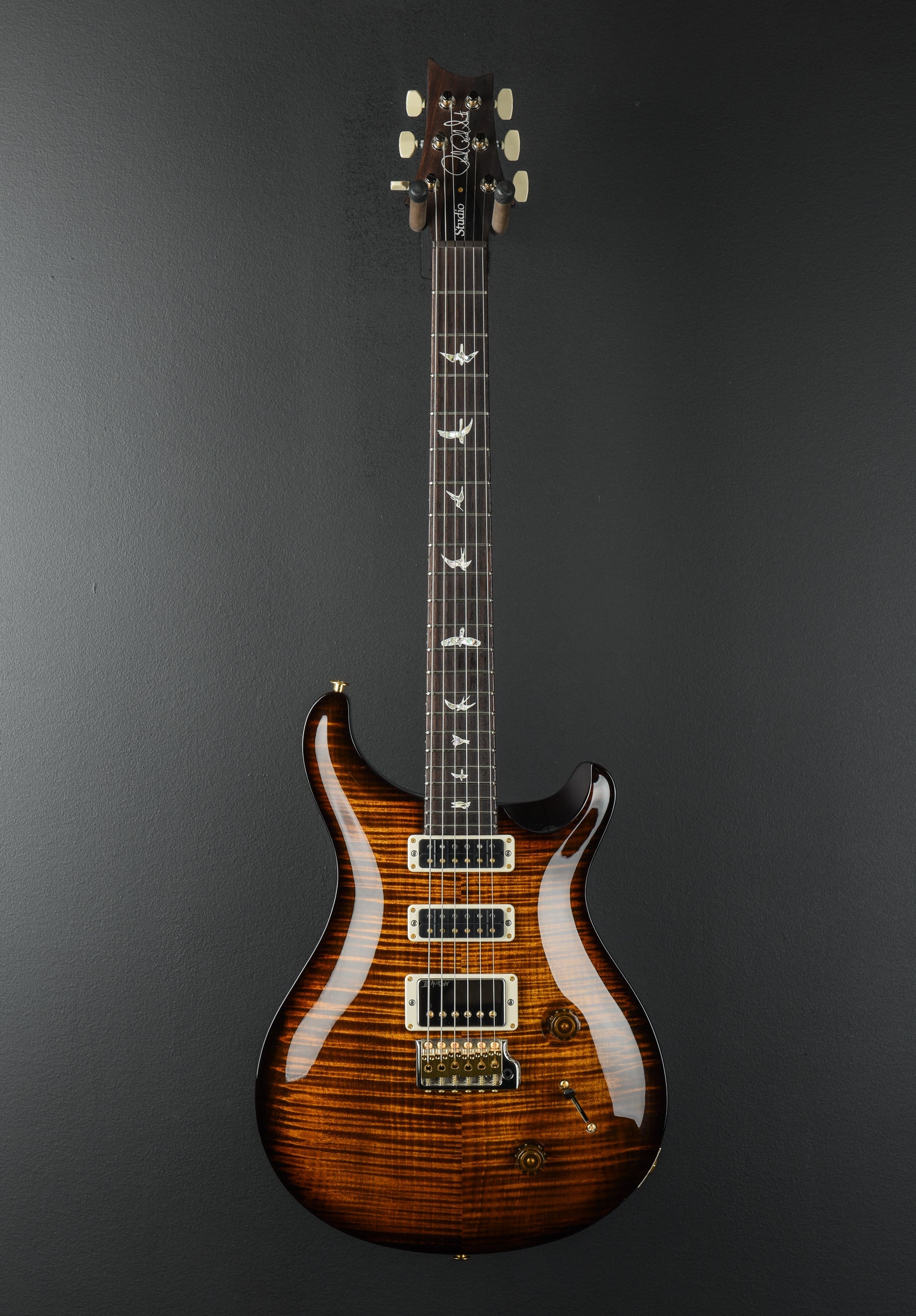 Studio 10 Top - Black Gold Wraparound Burst